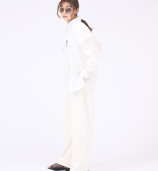 abahouse mavie「【後ろウエストゴム】ダブルクロスカーブパンツ」|その他|