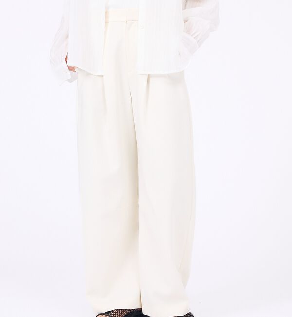 abahouse mavie「【後ろウエストゴム】ダブルクロスカーブパンツ」|その他|