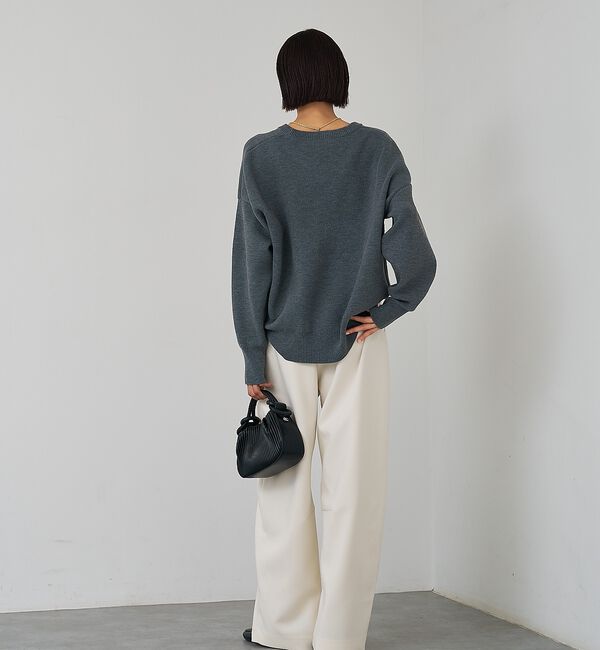 abahouse mavie「【後ろウエストゴム】ダブルクロスカーブパンツ」|その他|