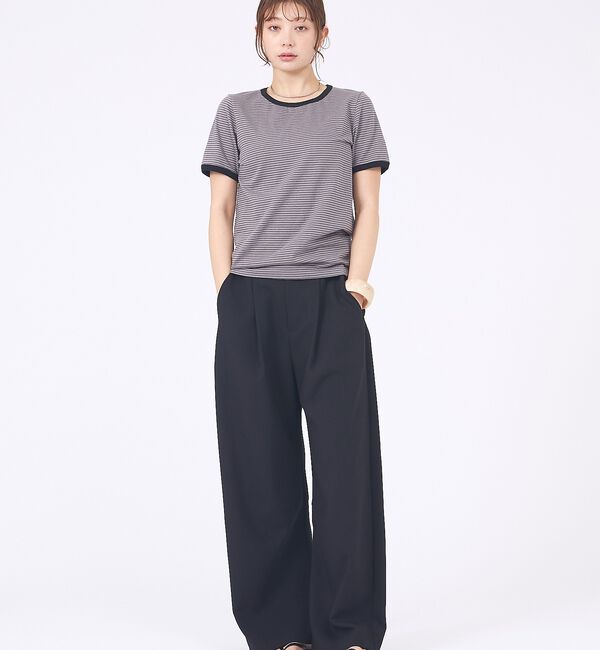 abahouse mavie「【後ろウエストゴム】ダブルクロスカーブパンツ」|その他|