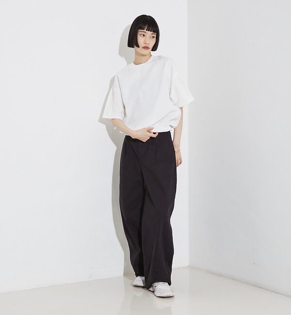 NOMINE「タック ボリューム デニムパンツ」|デニム|