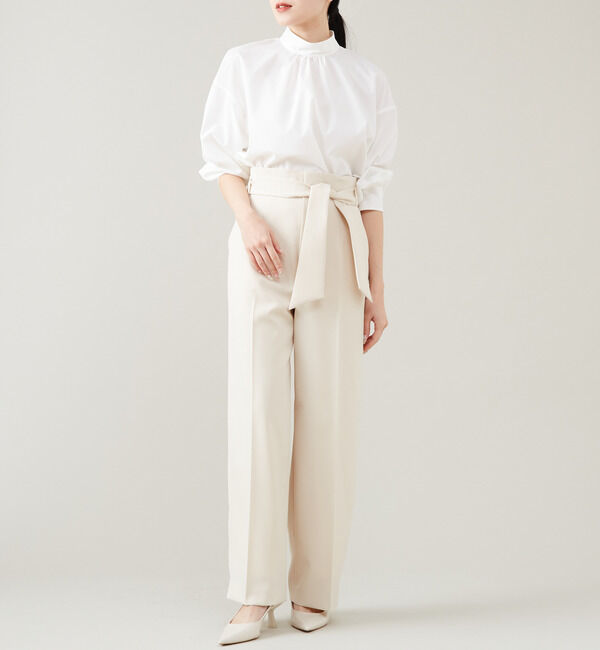 TIARA「ハイウエストベルテッドワイドパンツ（セットアップ対応）」|その他|