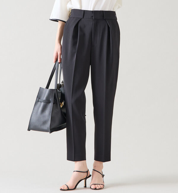 TIARA「タックテーパードパンツ（セットアップ可）」|その他|ブラック