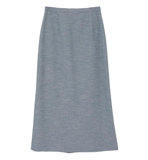 TIARA「シンプルロングタイトスカート」|スカート|ブルー