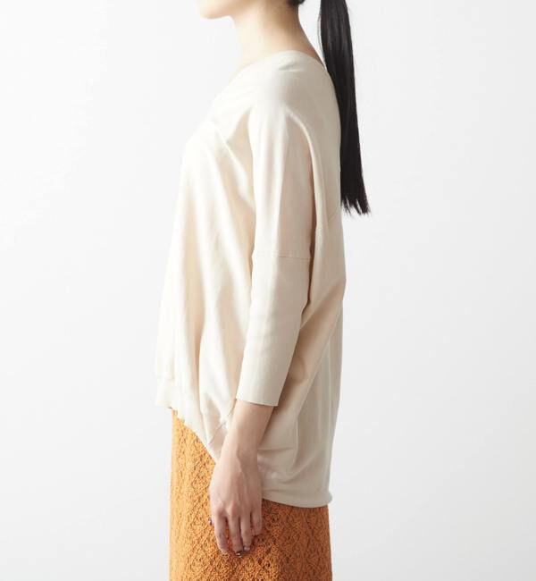 Liesse「綿シルクVネックビッグドルマンニット」|ニット・セーター|