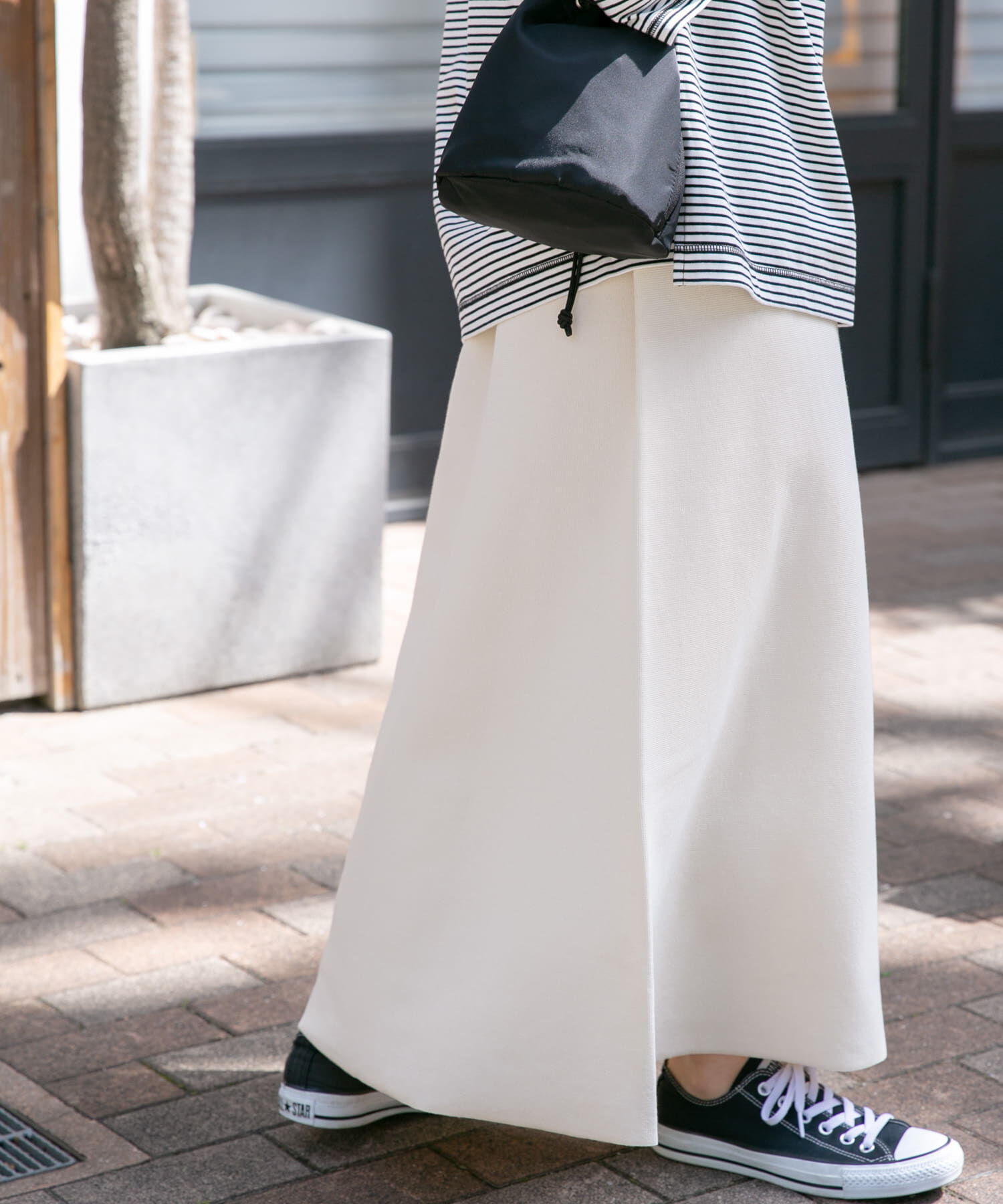 URBAN RESEARCH DOORS「FORK&SPOON　ウォッシャブルニットフレアスカート」|スカート|