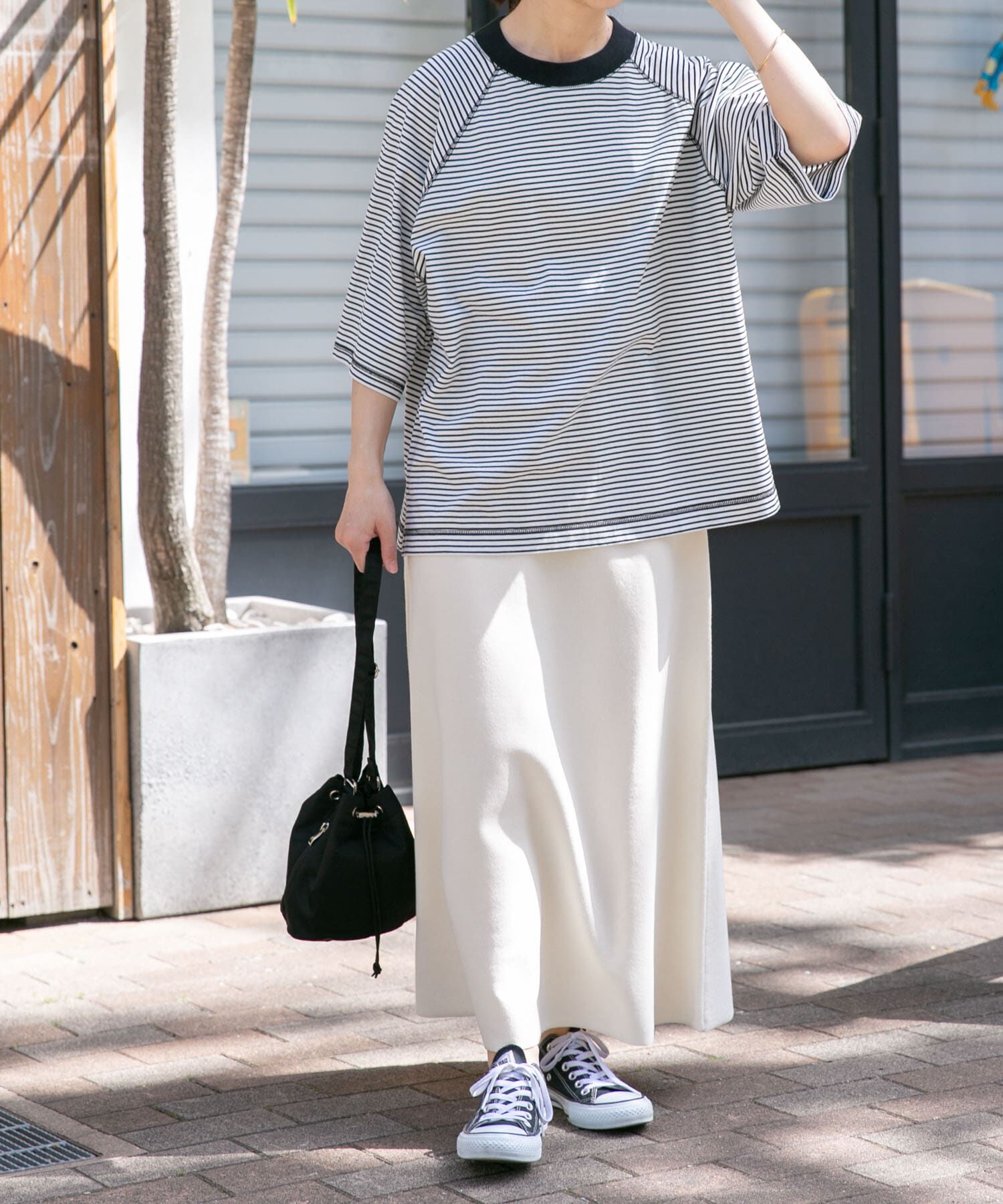 URBAN RESEARCH DOORS「FORK&SPOON　ウォッシャブルニットフレアスカート」|スカート|