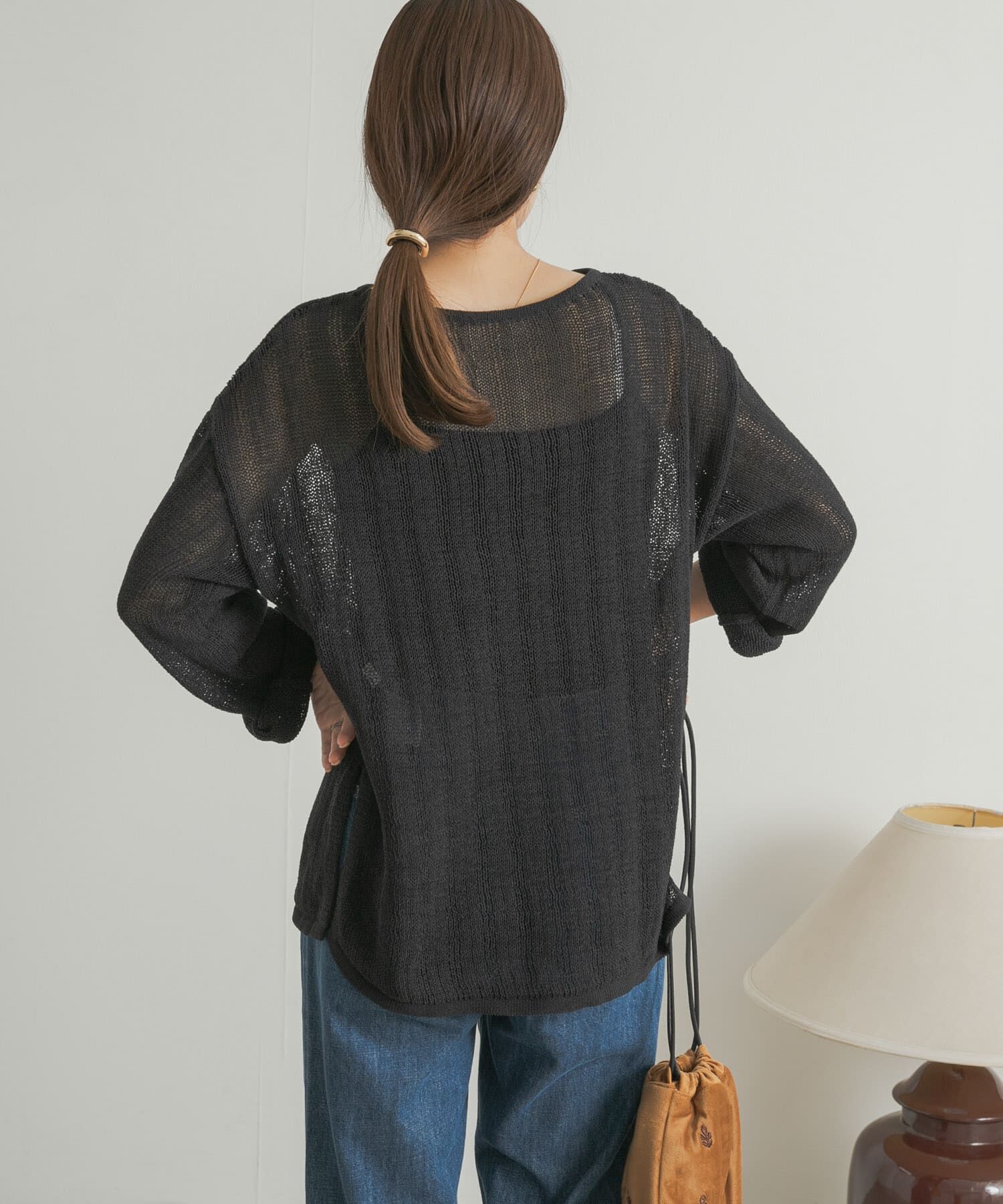 URBAN RESEARCH DOORS「ウォッシャブル透かし編みニット」|ニット・セーター|