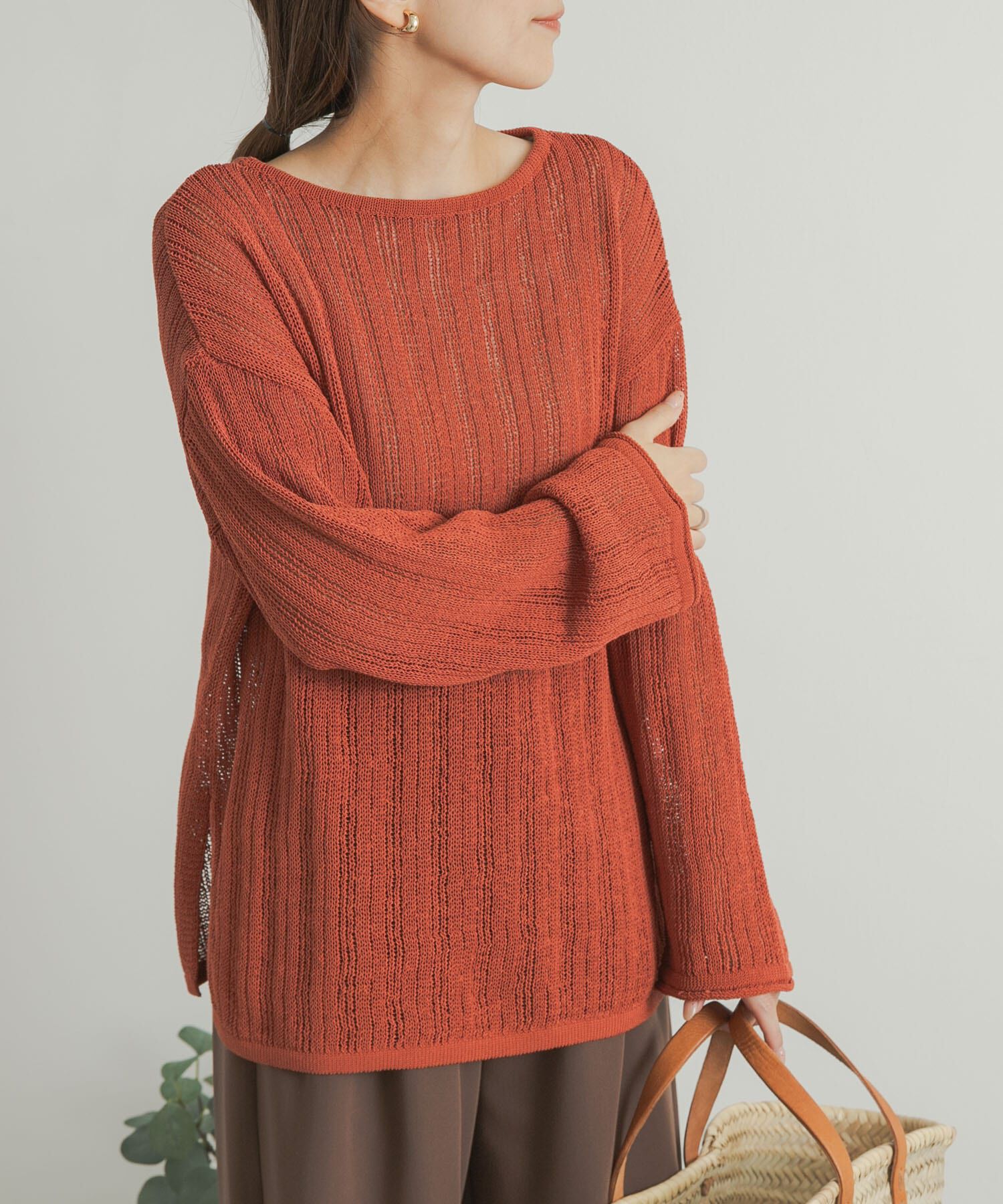 URBAN RESEARCH DOORS「ウォッシャブル透かし編みニット」|ニット・セーター|