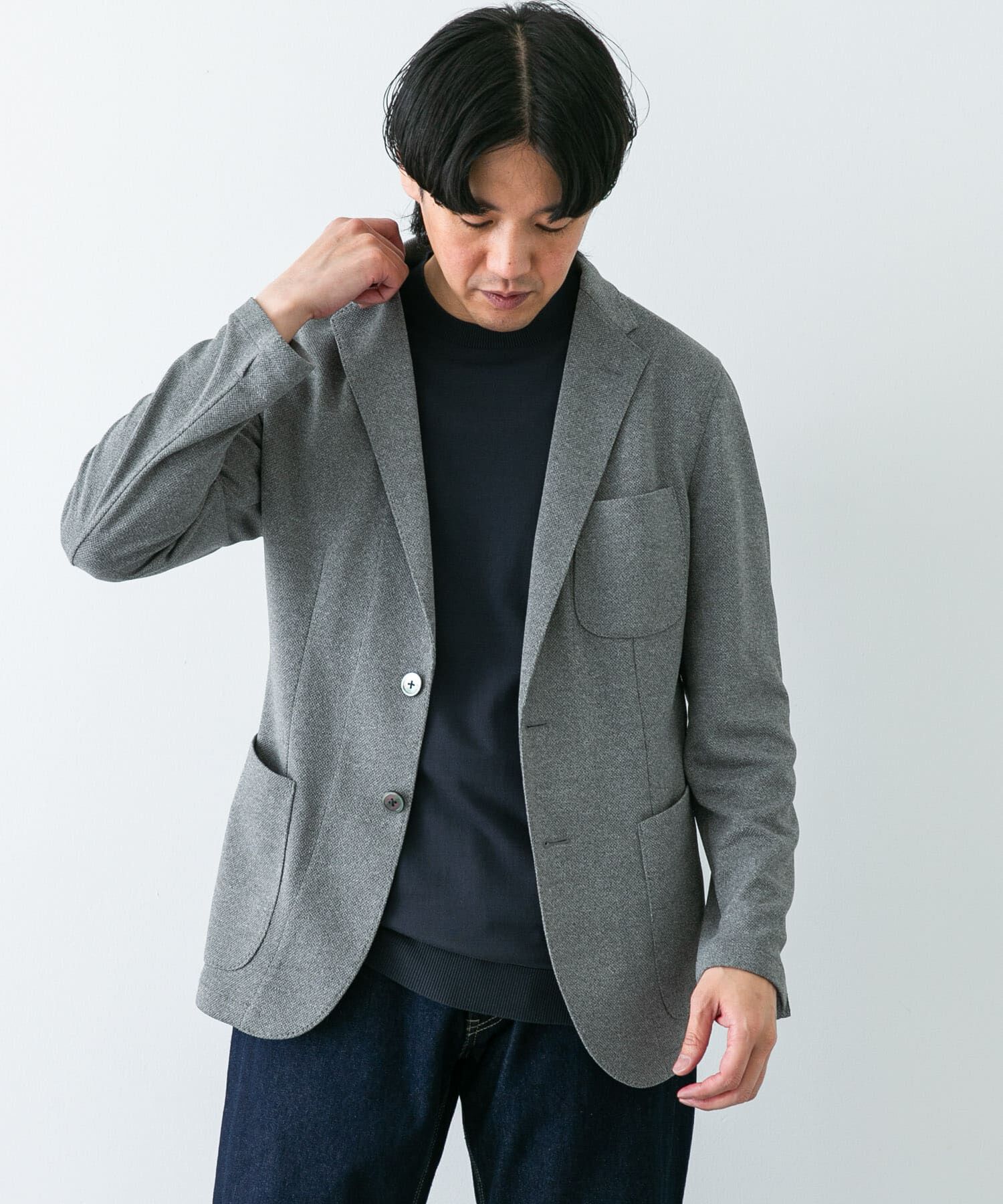 URBAN RESEARCH DOORS「『イージーケア/速乾』LIFE STYLE TAILOR　メランジニットイージージャケット」|その他|