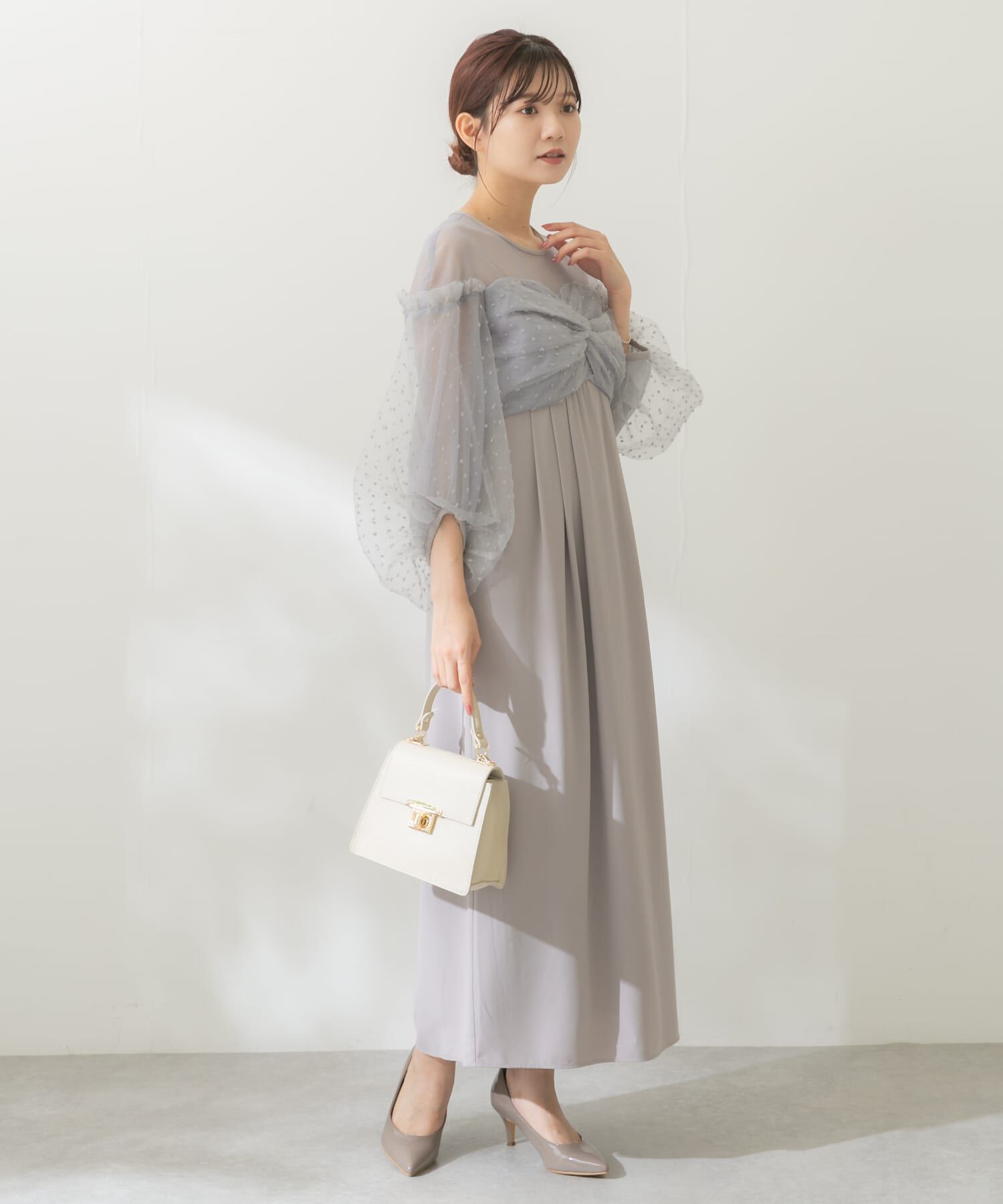 URBAN RESEARCH ROSSO「ドットオーガンドレス」|ワンピース|