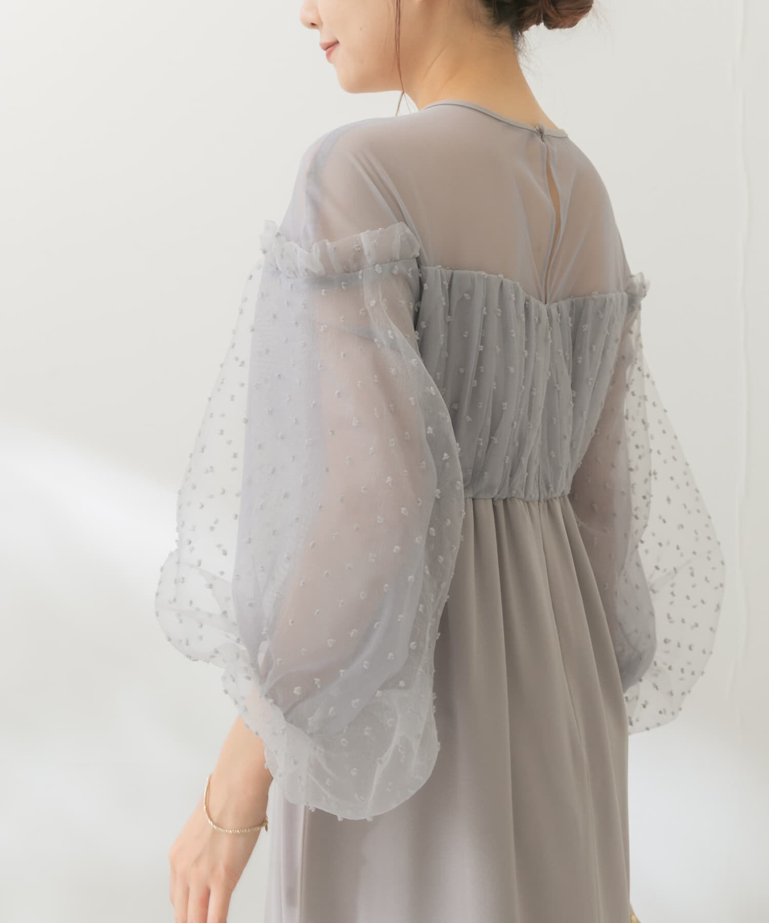 URBAN RESEARCH ROSSO「ドットオーガンドレス」|ワンピース|