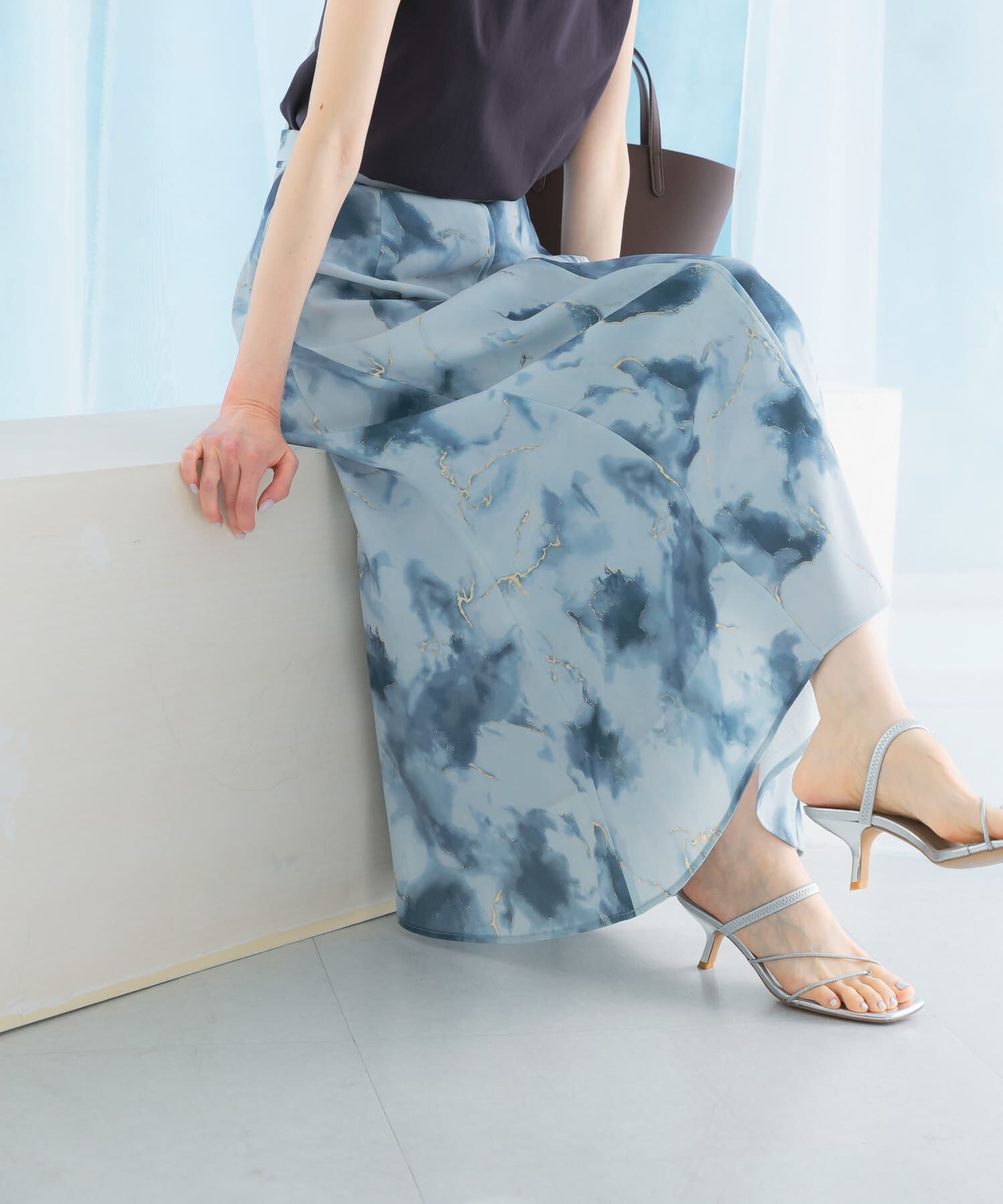 URBAN RESEARCH ROSSO「前後2WAYマーブルプリントフレアスカート」|スカート|