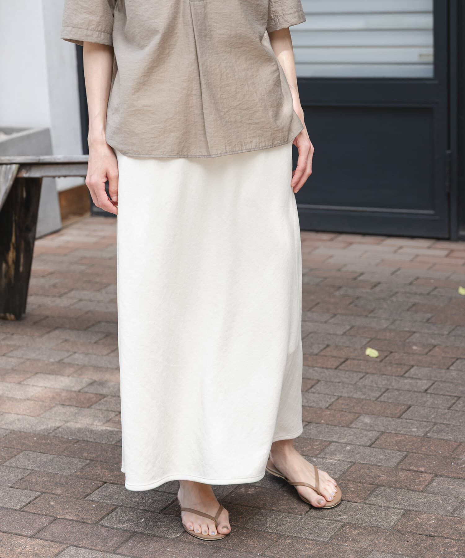 URBAN RESEARCH DOORS「FORK&SPOON　ドライタッチカットスカート」|スカート|