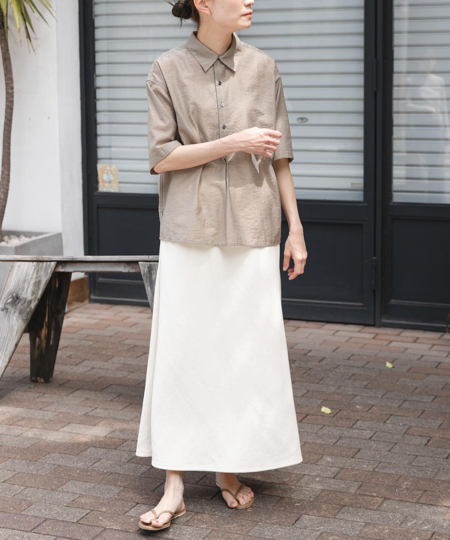 URBAN RESEARCH DOORS「FORK&SPOON　ドライタッチカットスカート」|スカート|