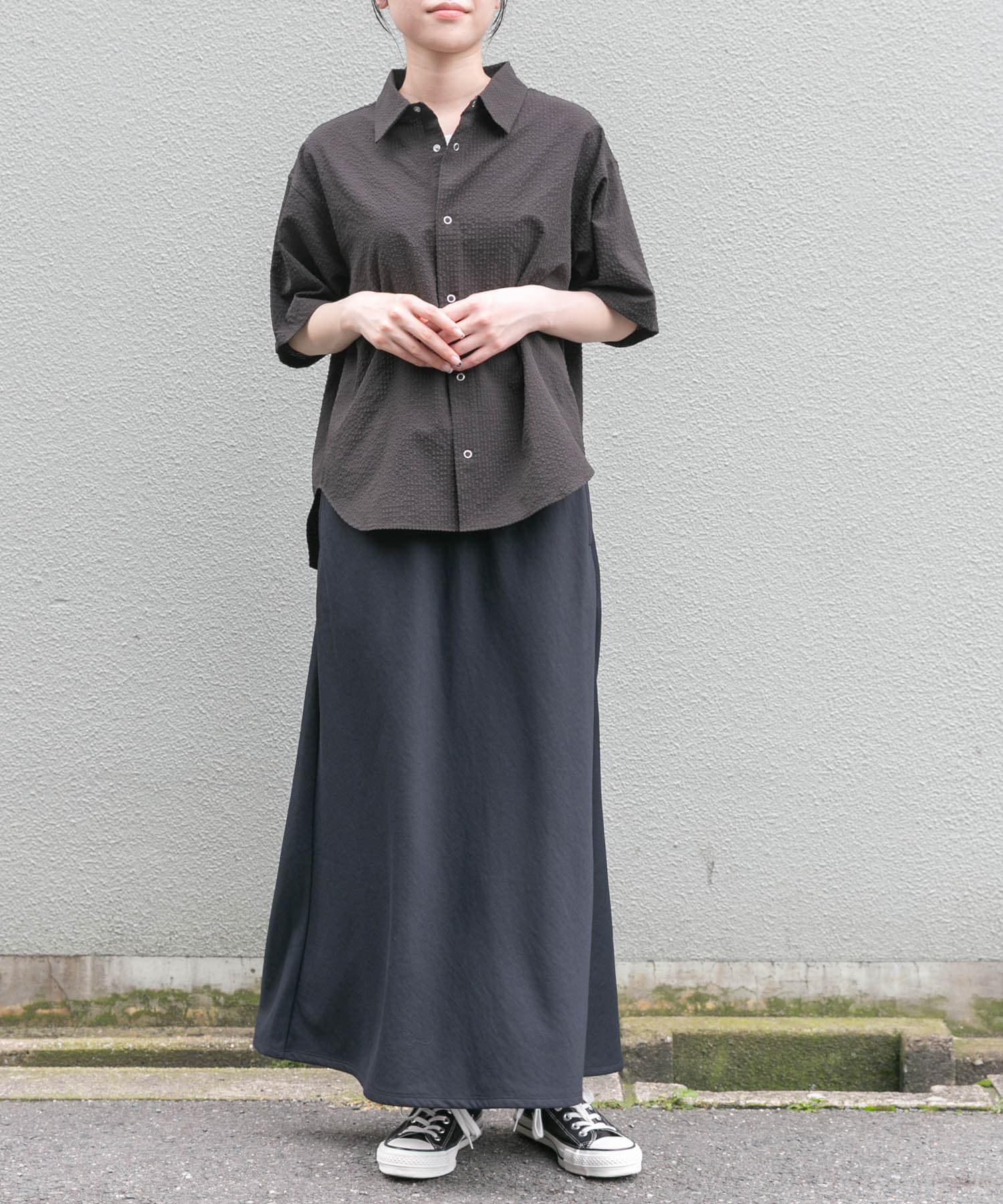 URBAN RESEARCH DOORS「FORK&SPOON　ドライタッチカットスカート」|スカート|