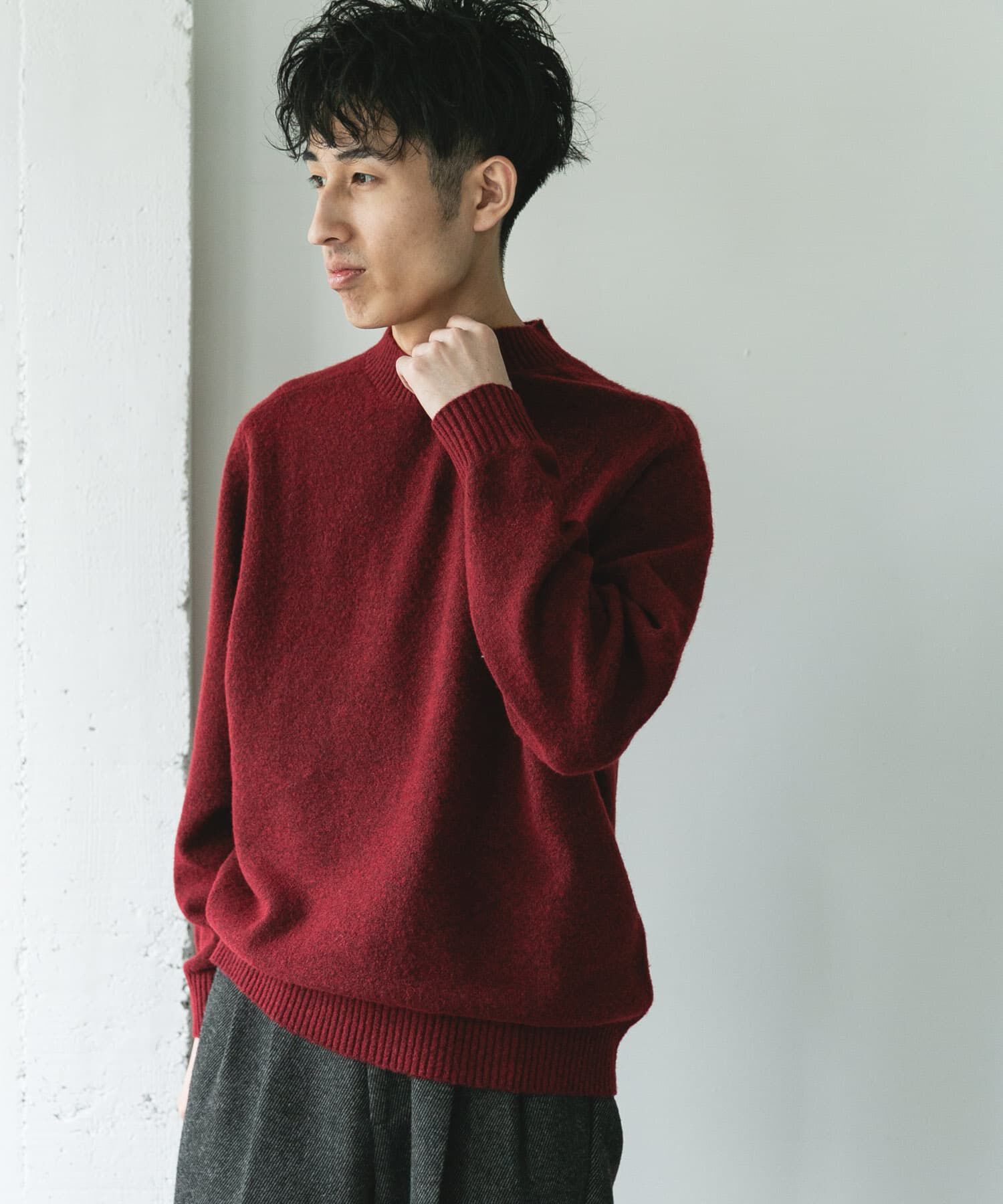 URBAN RESEARCH DOORS「ウール混もちもちハイネックニット」|ニット・セーター|
