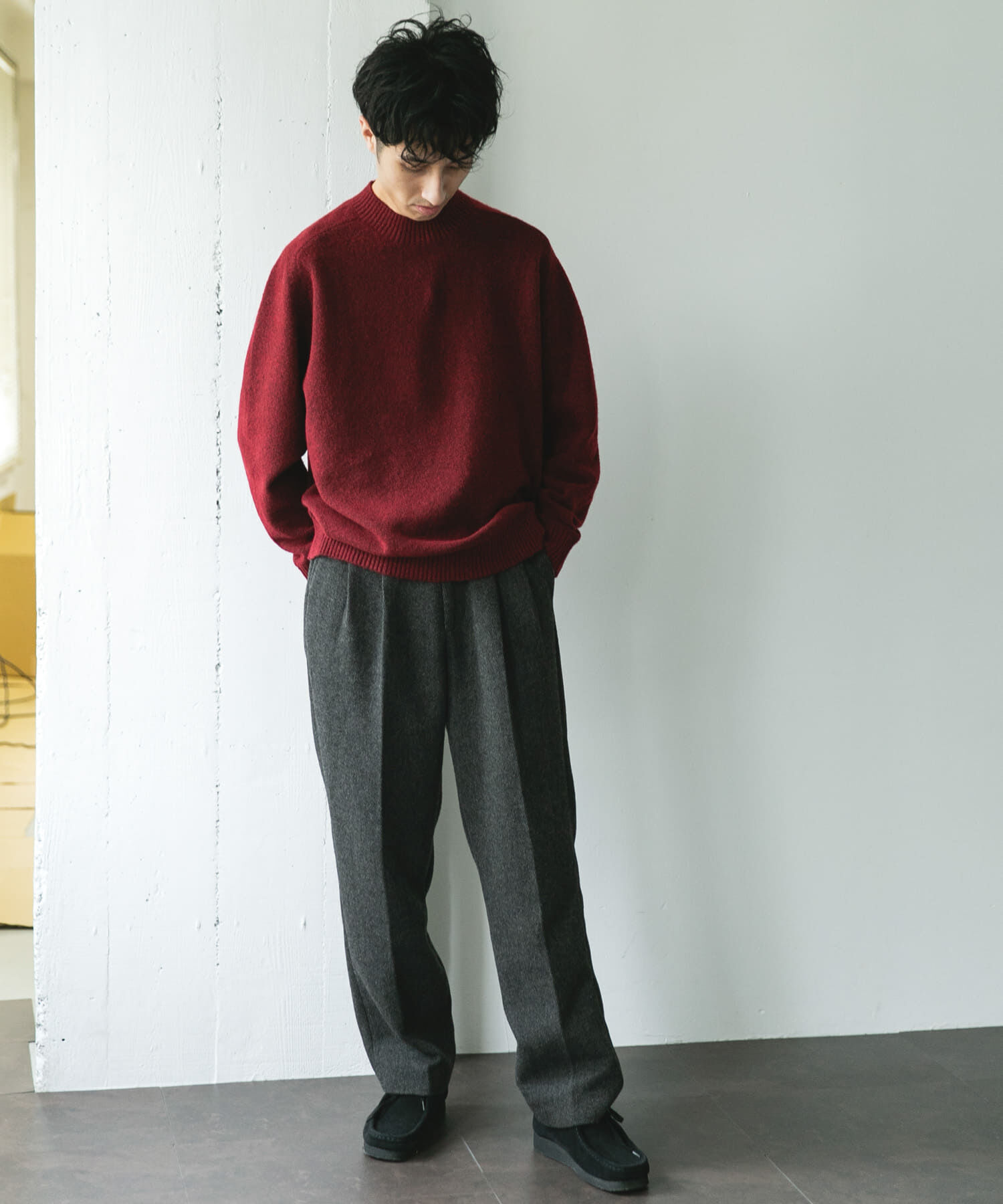 URBAN RESEARCH DOORS「ウール混もちもちハイネックニット」|ニット・セーター|