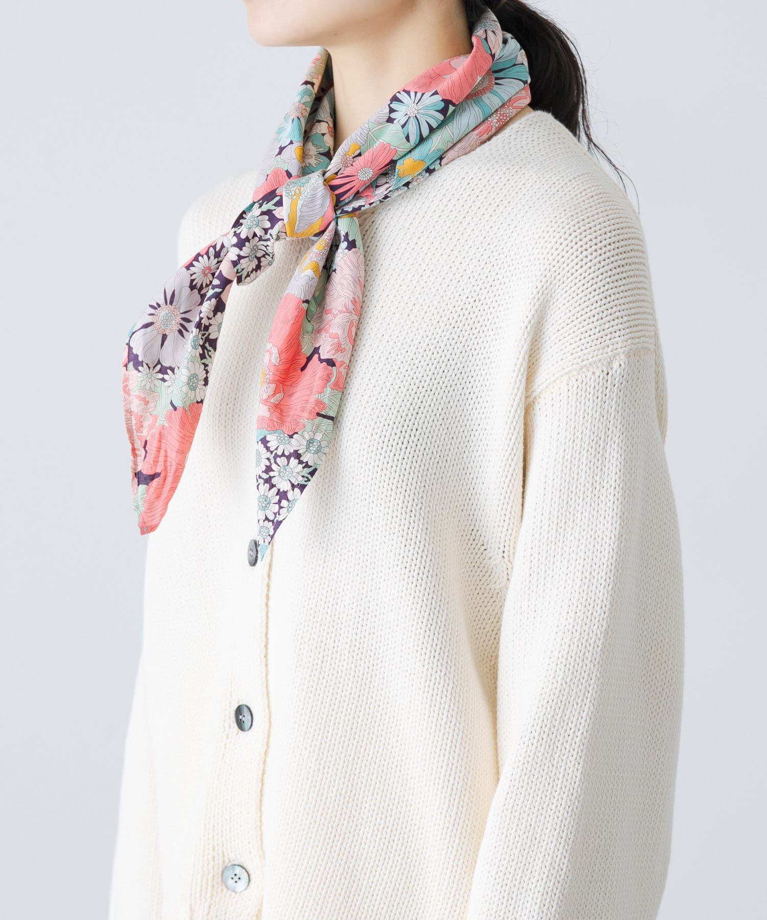 かぐれ「リバティプリントスカーフ」|バンダナ・スカーフ|ピンク系その他