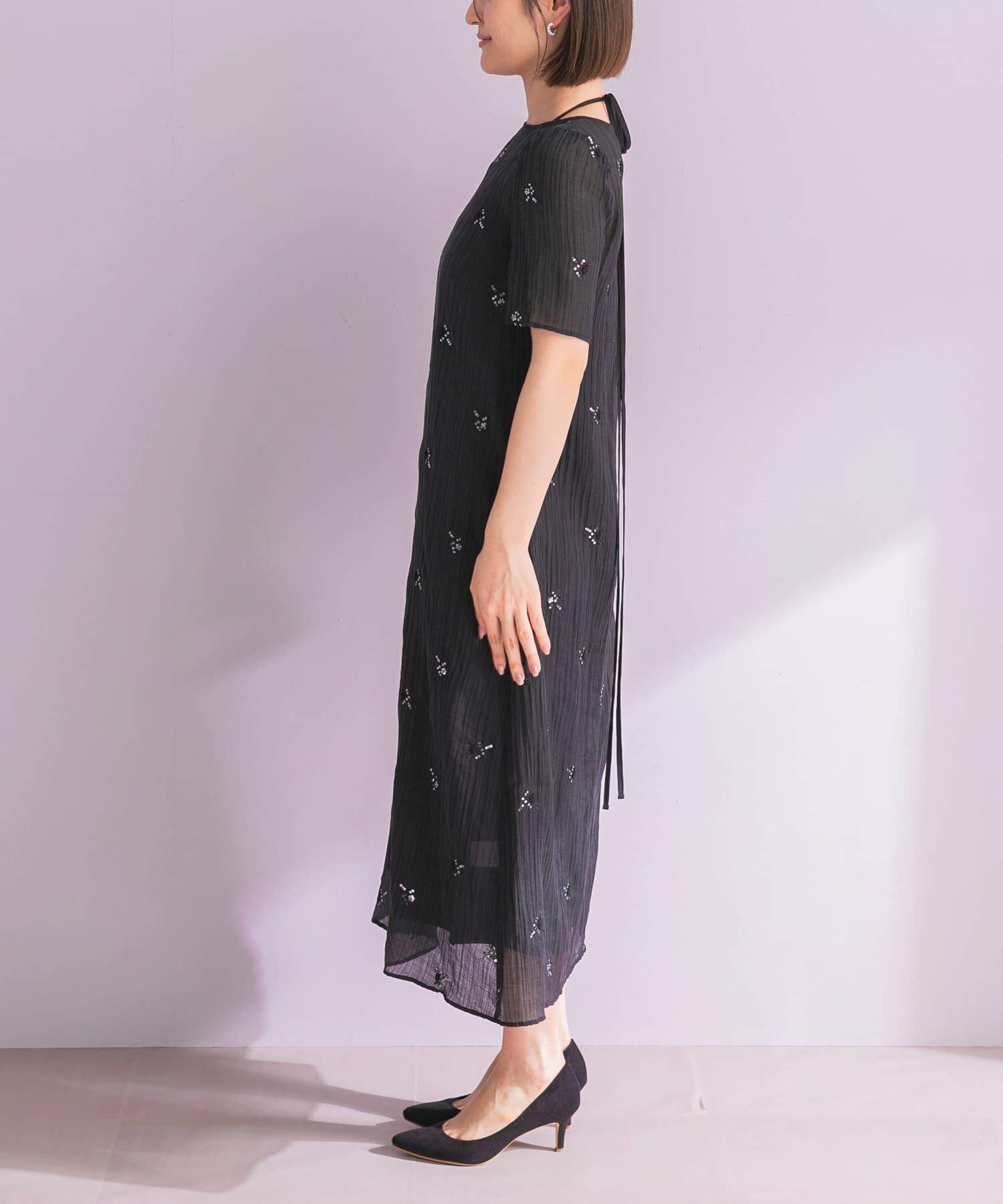 URBAN RESEARCH ROSSO「kaene　ビジューチュールホルターネックドレス」|ワンピース|
