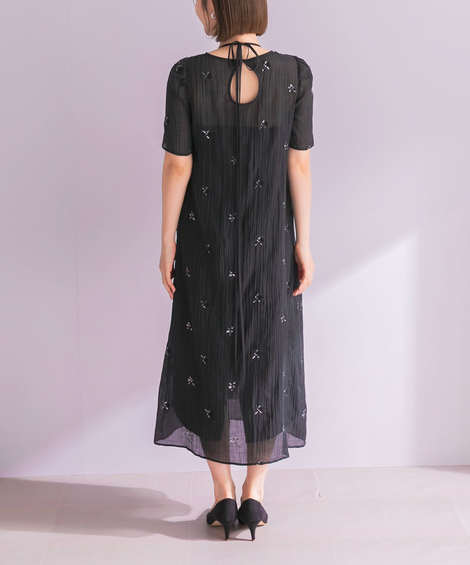 URBAN RESEARCH ROSSO「kaene　ビジューチュールホルターネックドレス」|ワンピース|