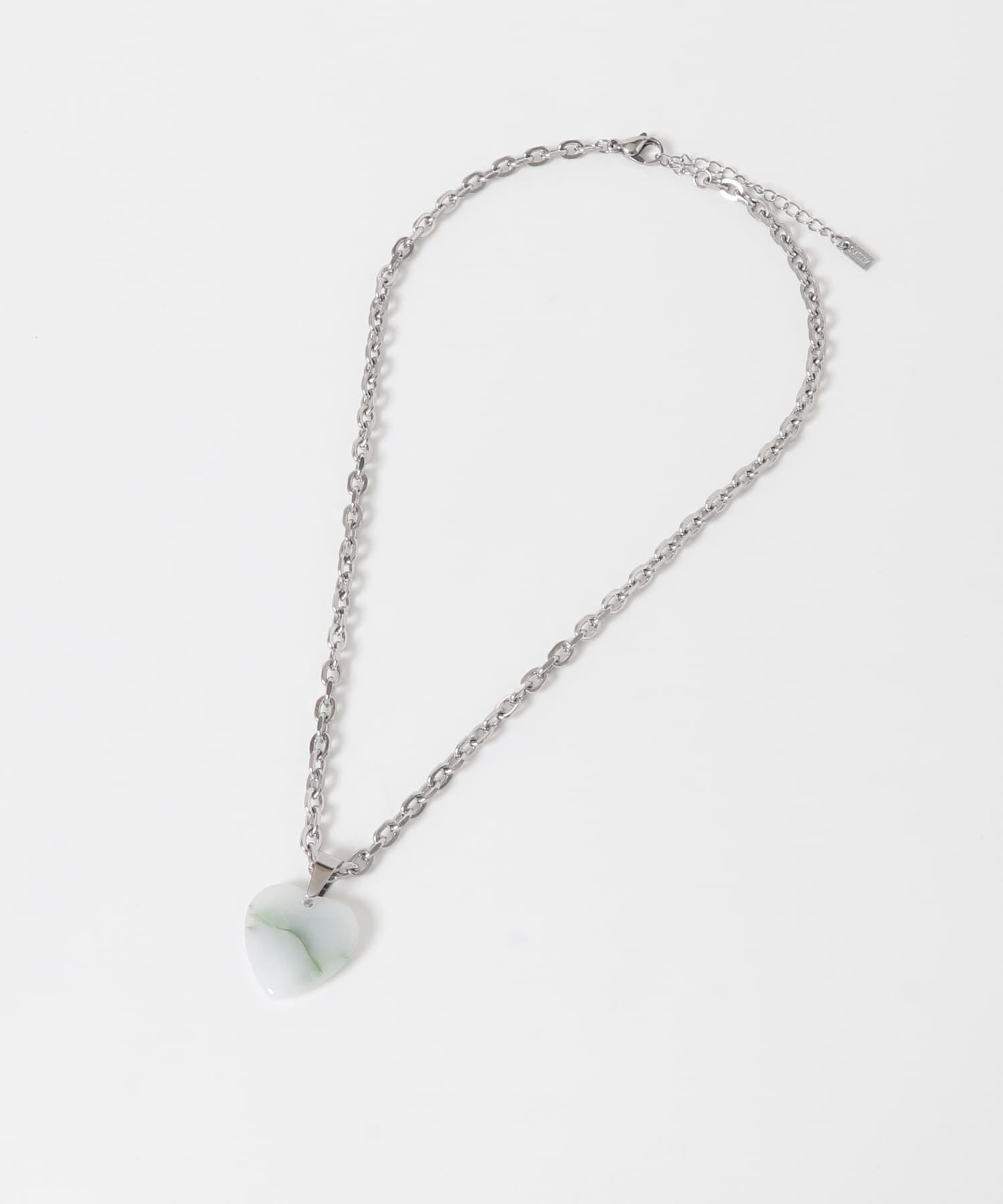 SMELLY「ステンレスマーブルハートトップネックレス」|ネックレス|