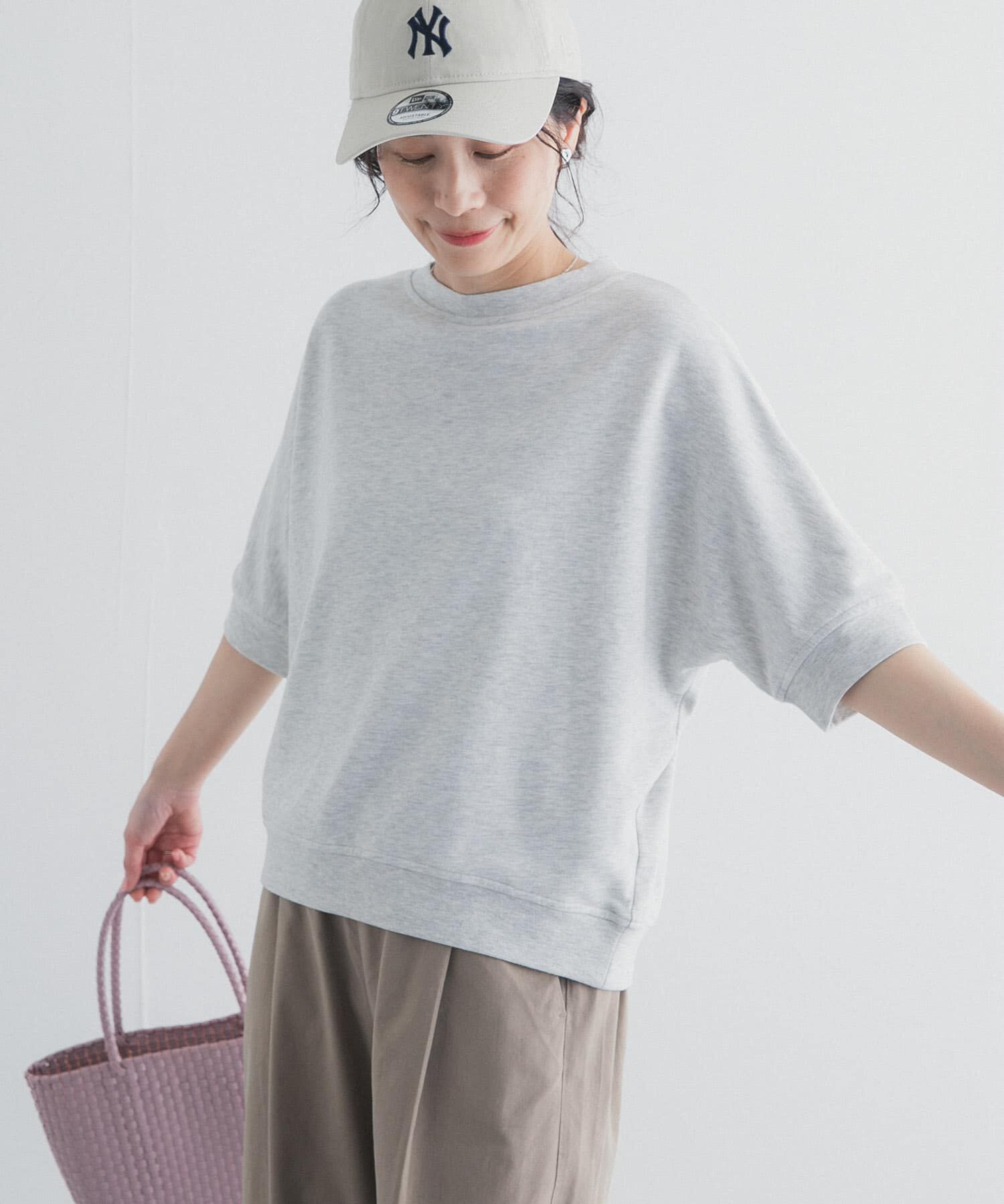 URBAN RESEARCH DOORS「モダールコットン裏毛ドルマンプルオーバー」|Tシャツ・カットソー|ホワイト系その他