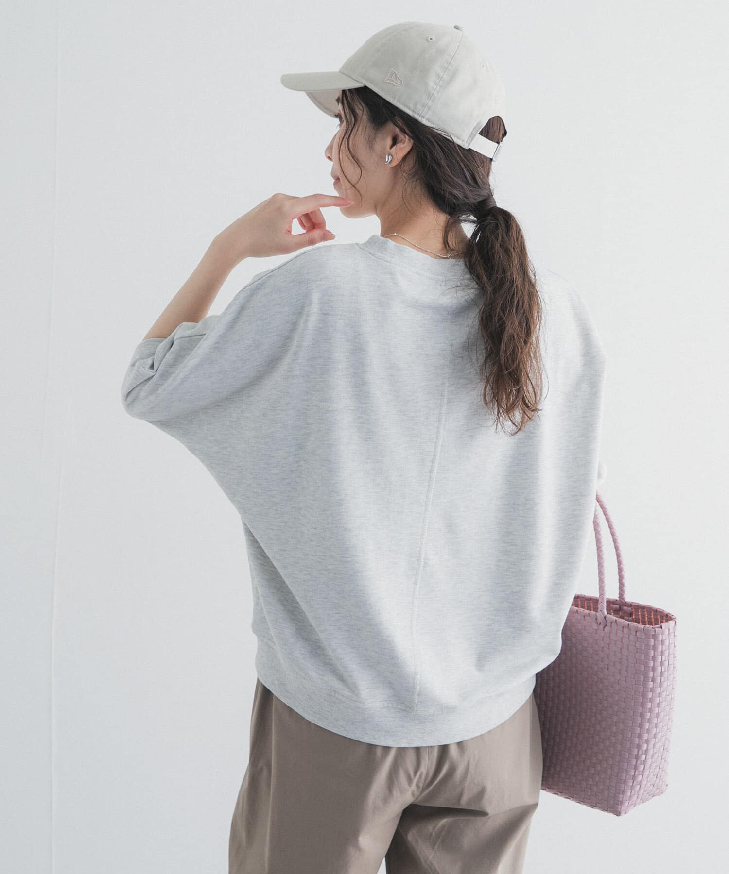 URBAN RESEARCH DOORS「モダールコットン裏毛ドルマンプルオーバー」|Tシャツ・カットソー|