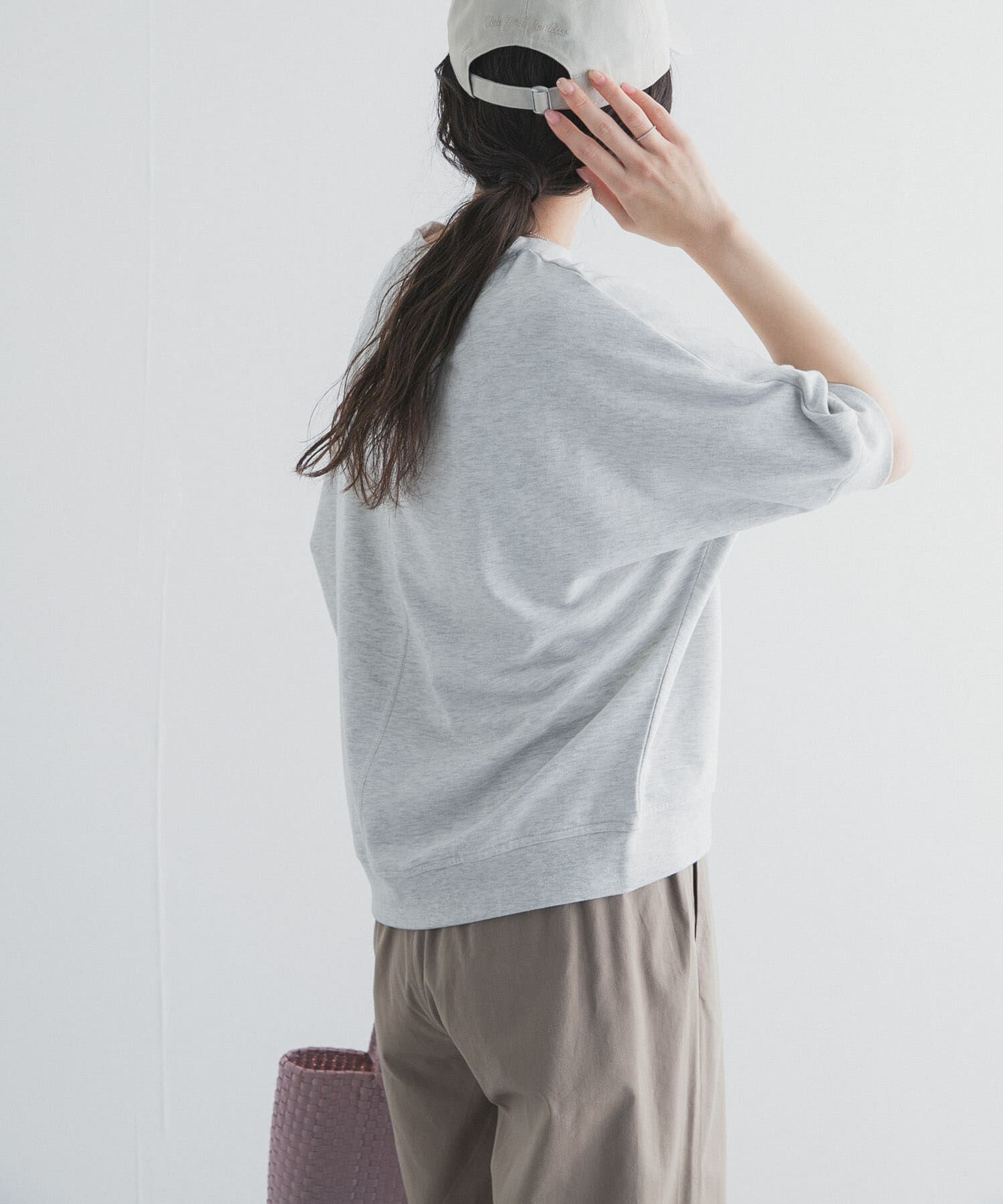 URBAN RESEARCH DOORS「モダールコットン裏毛ドルマンプルオーバー」|Tシャツ・カットソー|