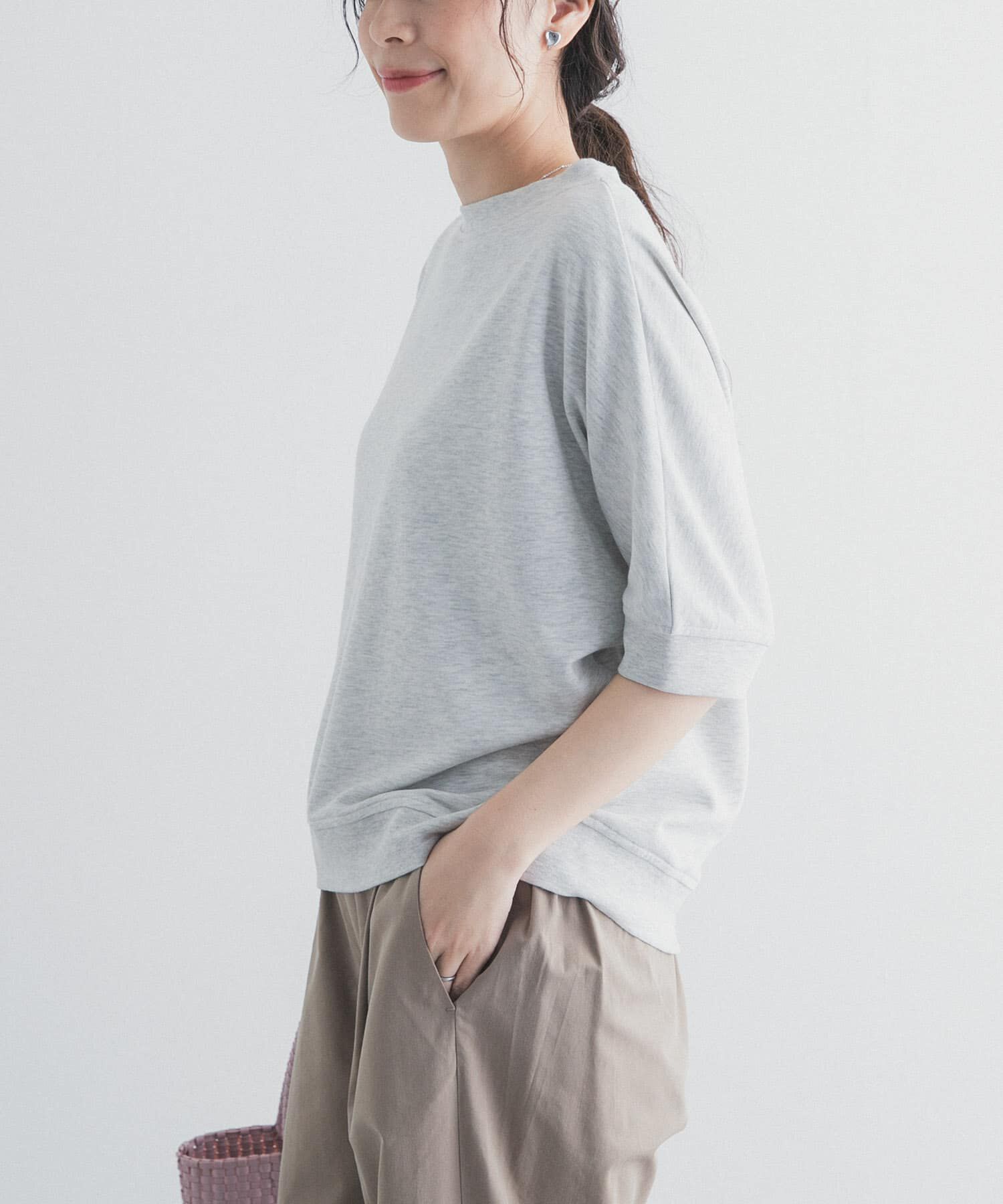 URBAN RESEARCH DOORS「モダールコットン裏毛ドルマンプルオーバー」|Tシャツ・カットソー|