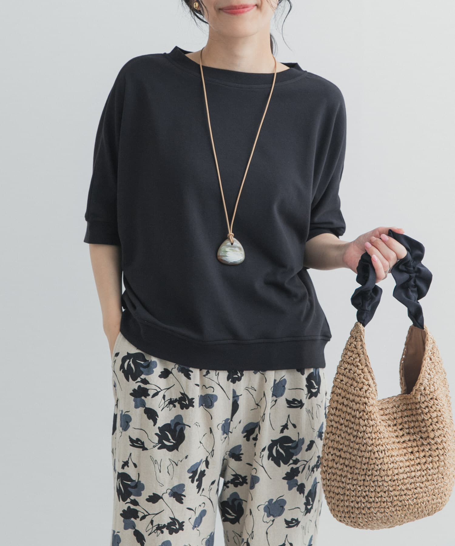 URBAN RESEARCH DOORS「モダールコットン裏毛ドルマンプルオーバー」|Tシャツ・カットソー|