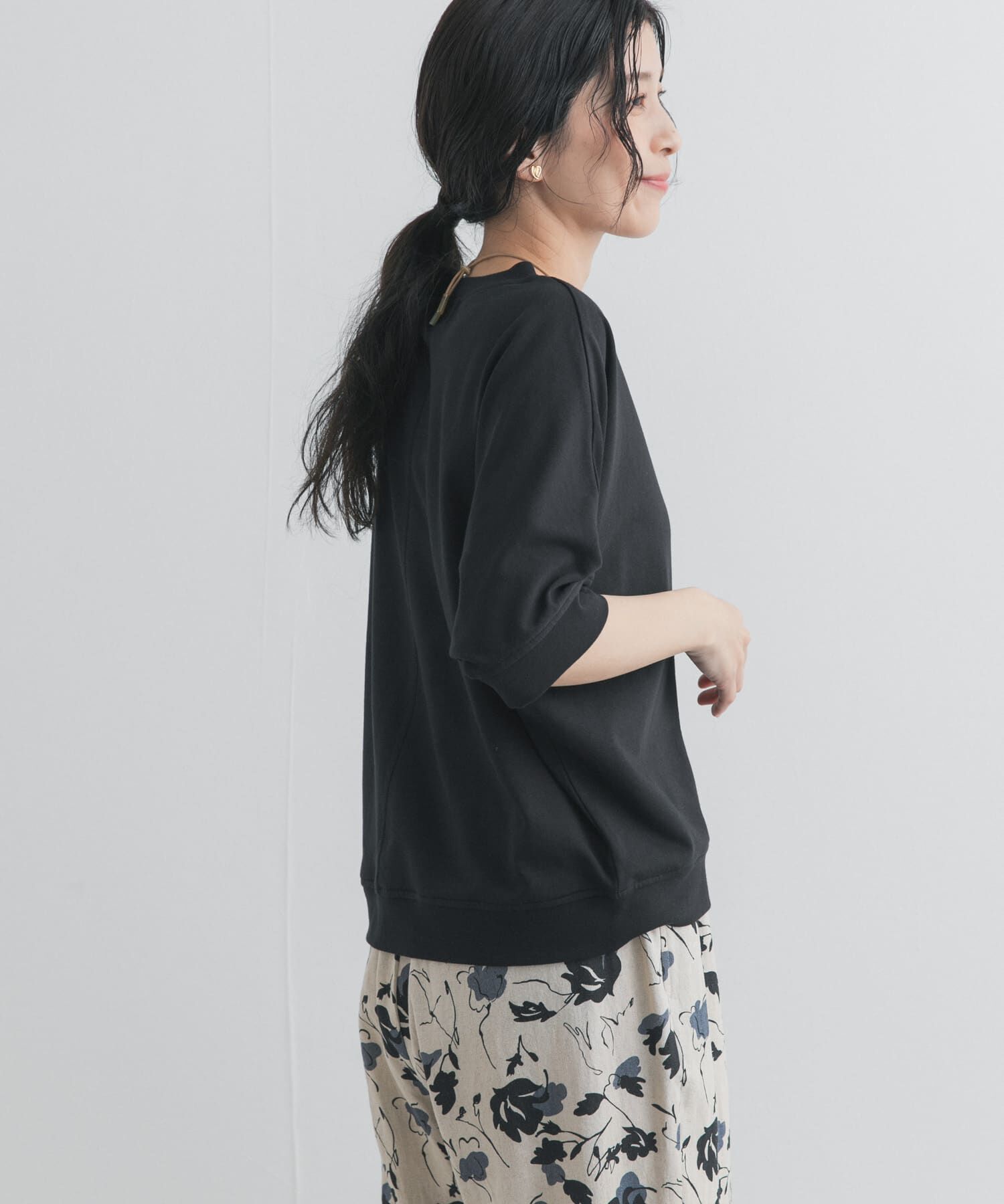 URBAN RESEARCH DOORS「モダールコットン裏毛ドルマンプルオーバー」|Tシャツ・カットソー|