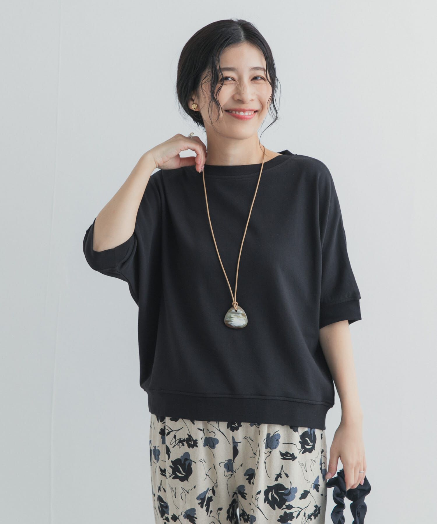 URBAN RESEARCH DOORS「モダールコットン裏毛ドルマンプルオーバー」|Tシャツ・カットソー|