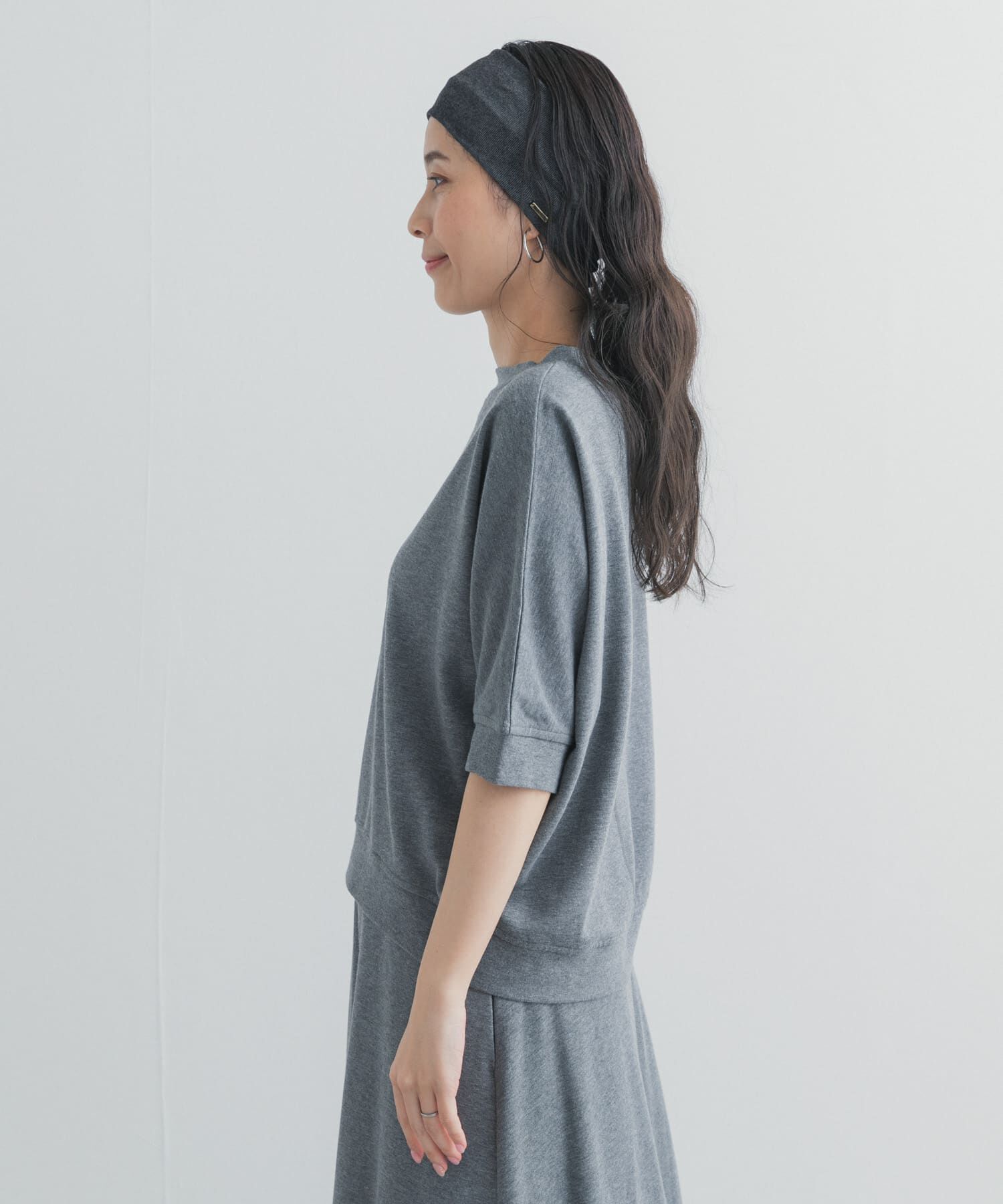 URBAN RESEARCH DOORS「モダールコットン裏毛ドルマンプルオーバー」|Tシャツ・カットソー|