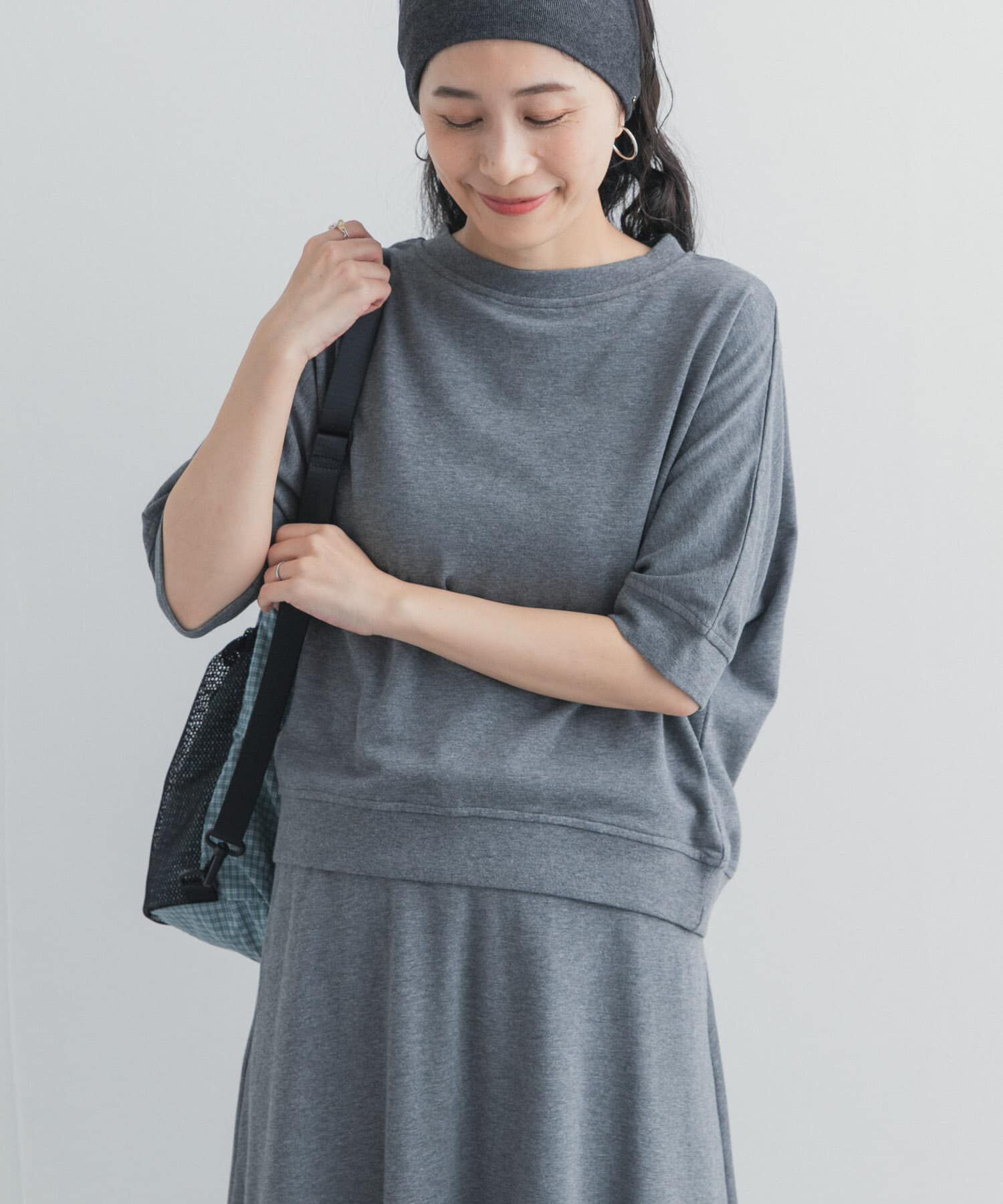 URBAN RESEARCH DOORS「モダールコットン裏毛ドルマンプルオーバー」|Tシャツ・カットソー|