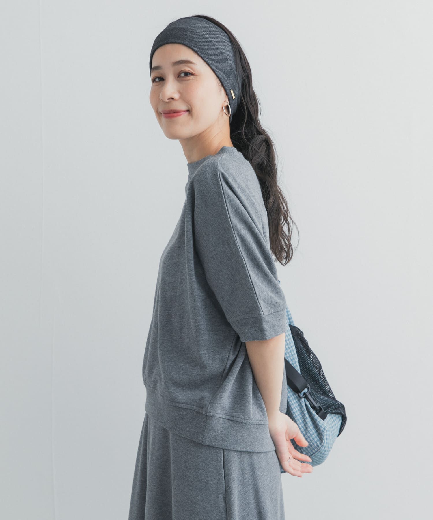 URBAN RESEARCH DOORS「モダールコットン裏毛ドルマンプルオーバー」|Tシャツ・カットソー|