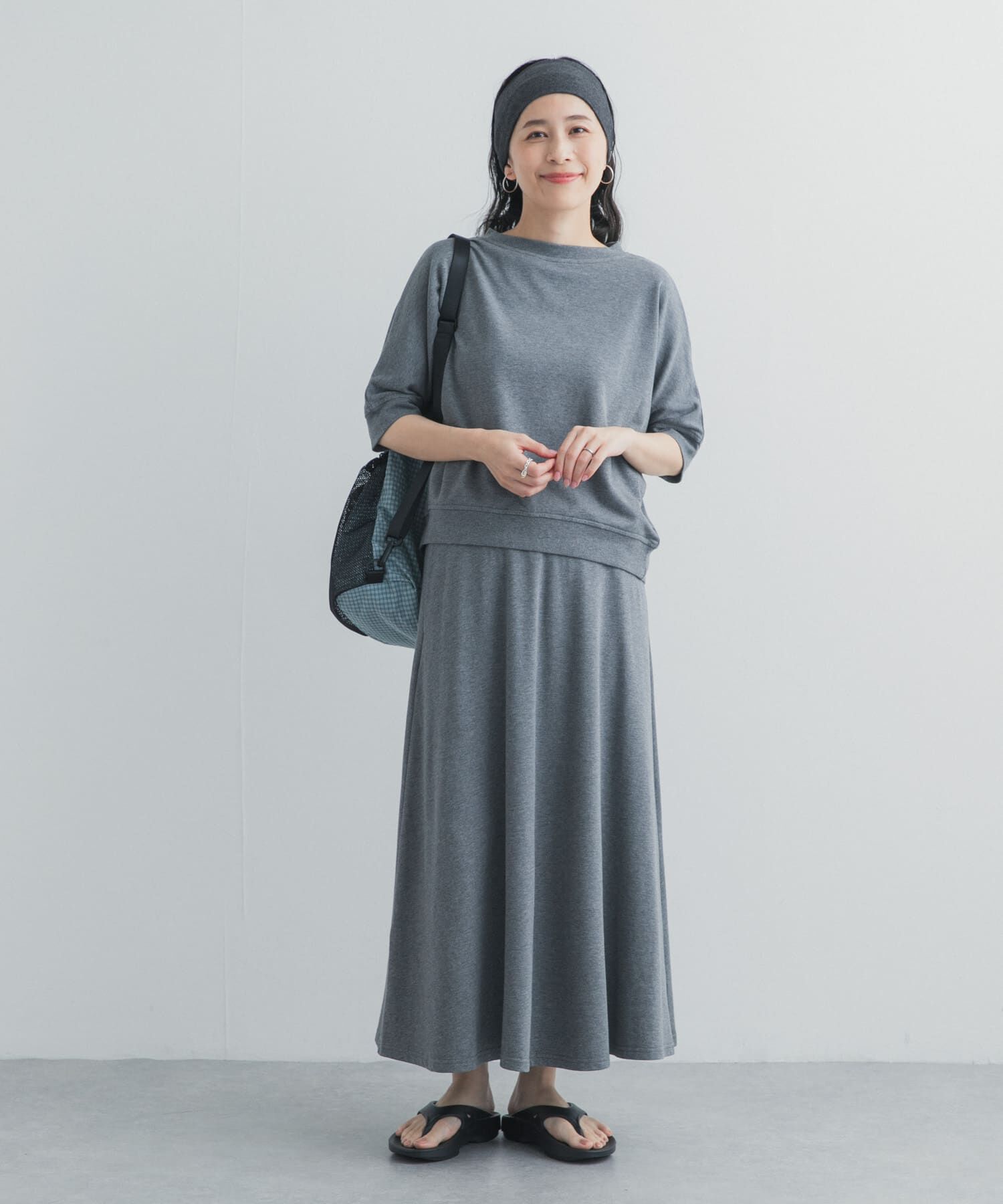 URBAN RESEARCH DOORS「モダールコットン裏毛ドルマンプルオーバー」|Tシャツ・カットソー|