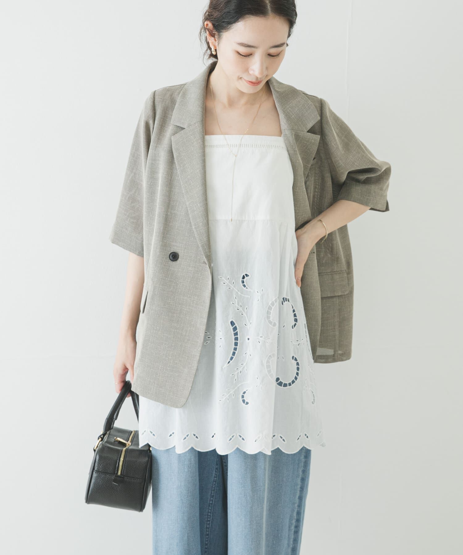 URBAN RESEARCH「カットワークレースキャミソール」|キャミソール|