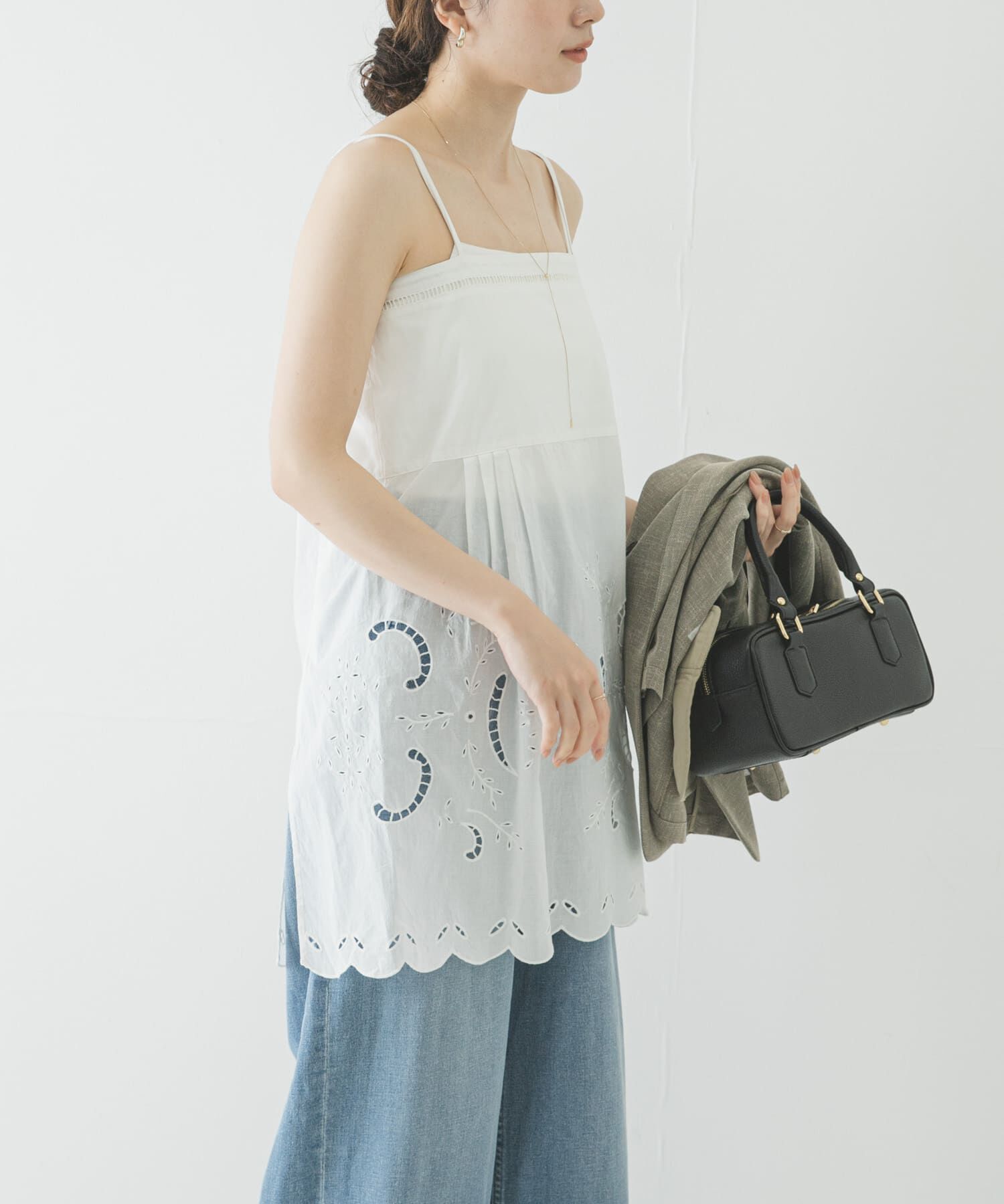 URBAN RESEARCH「カットワークレースキャミソール」|キャミソール|