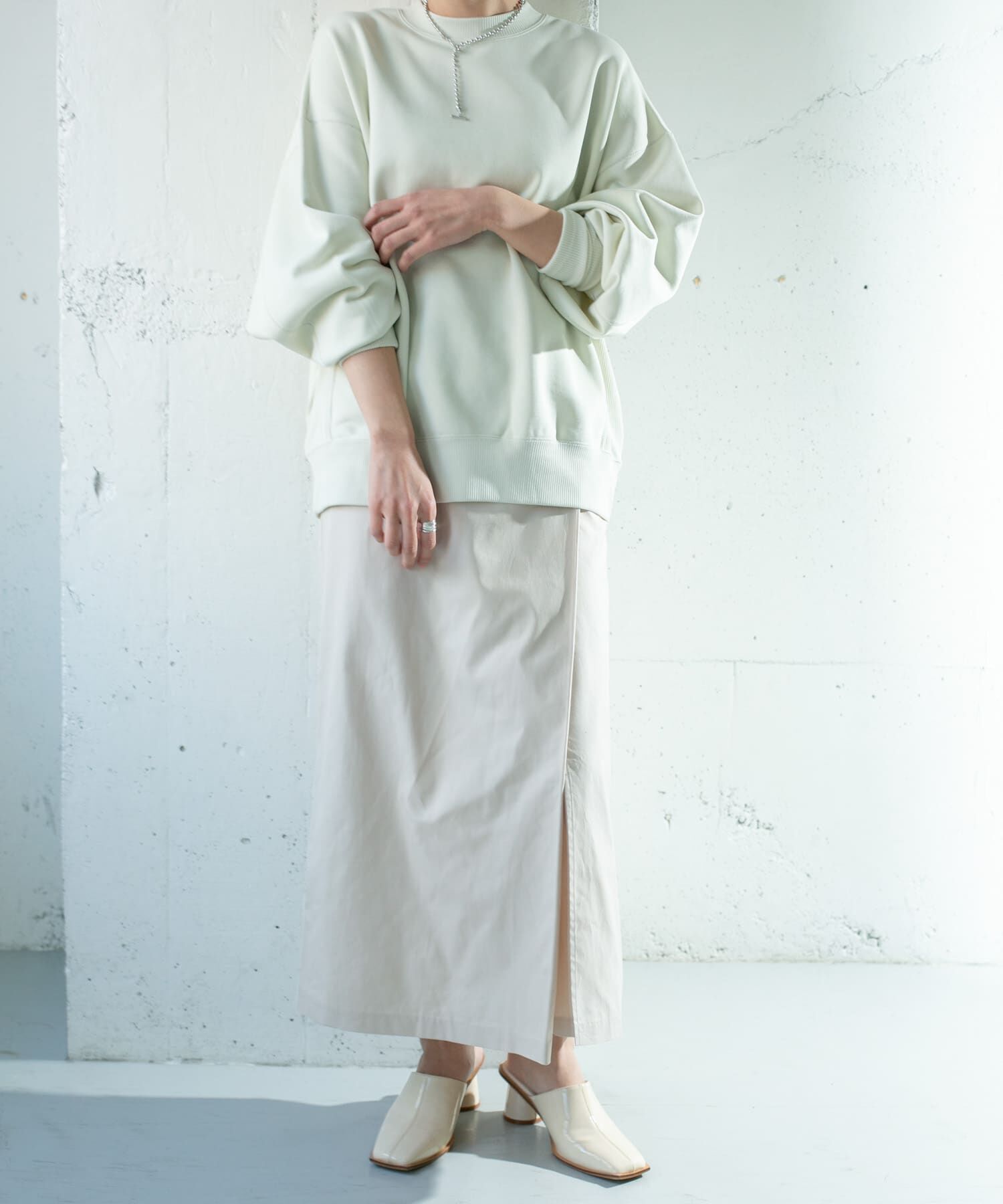  「シャンブレーラップスカート」|スカート|