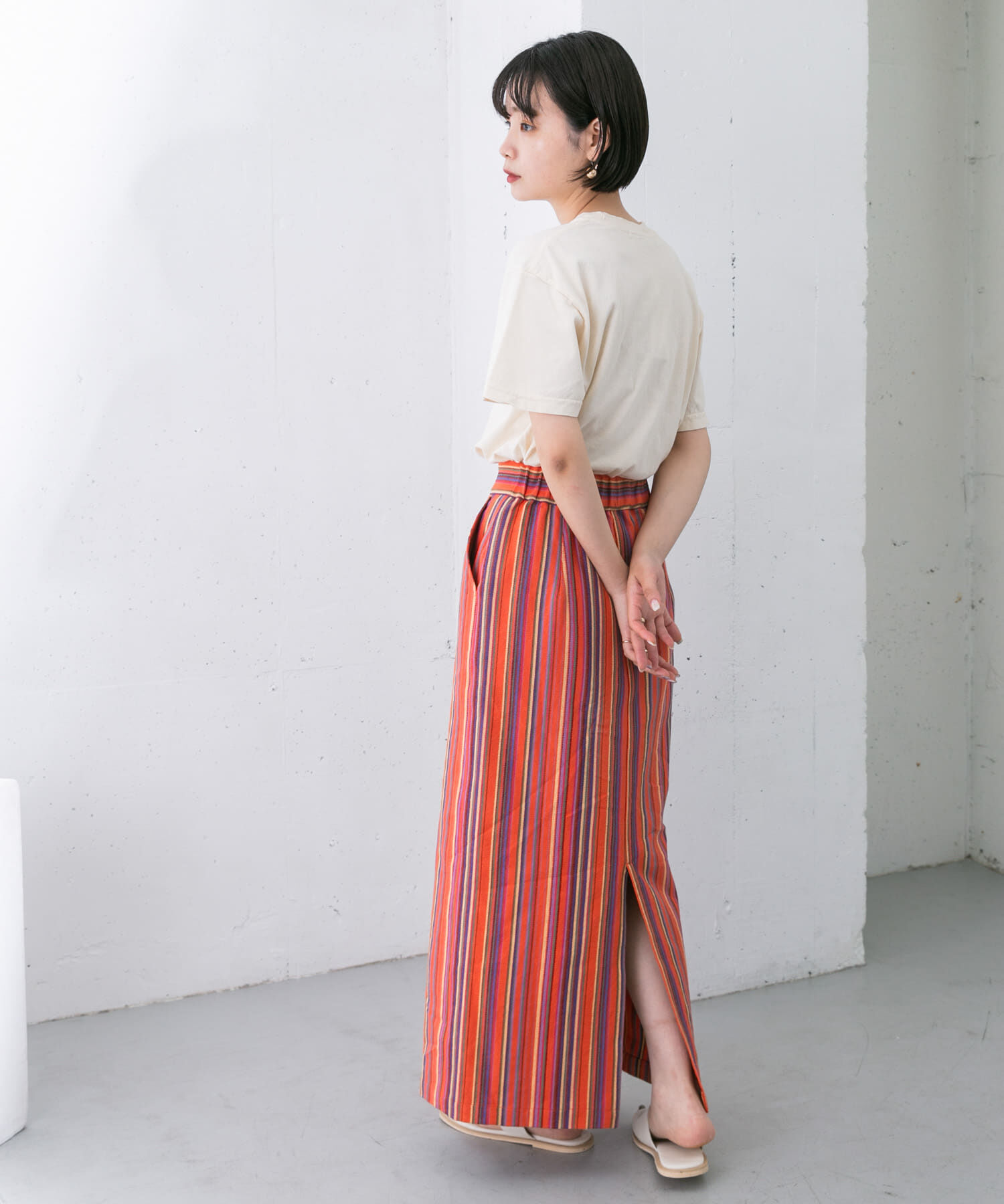  「ストライプペンシルスカート」|スカート|