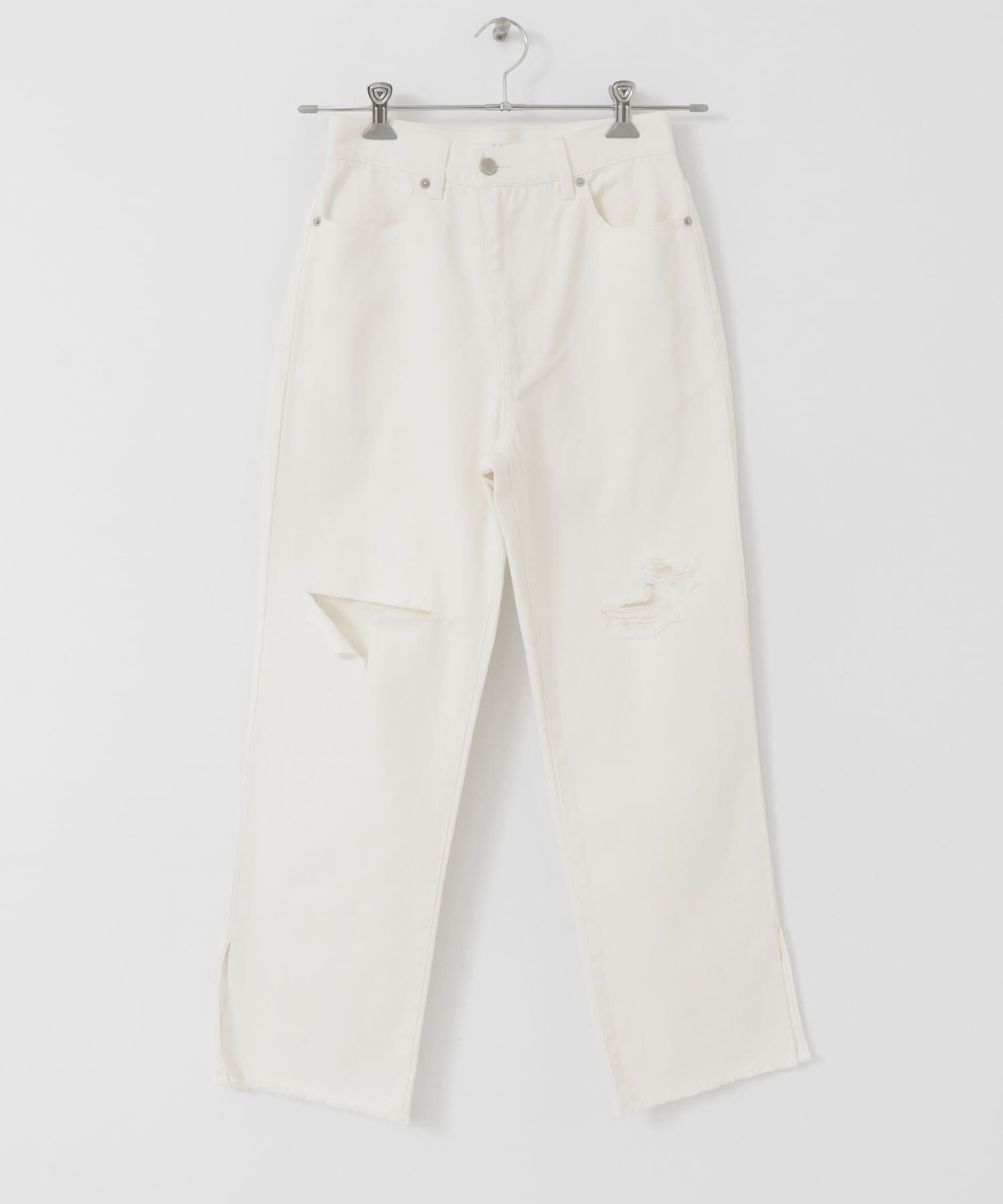  「リメイクダメージスリットデニム」|デニム|