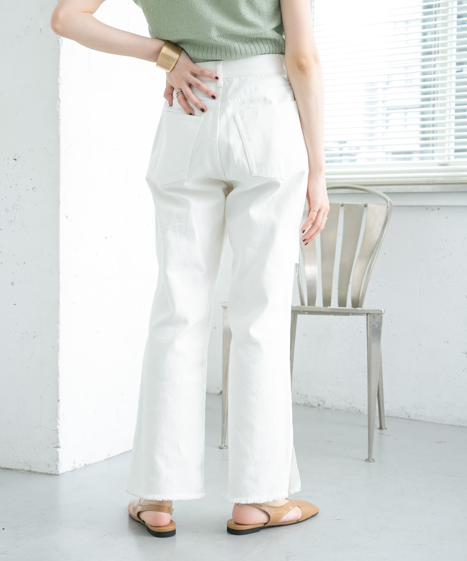  「リメイクダメージスリットデニム」|デニム|