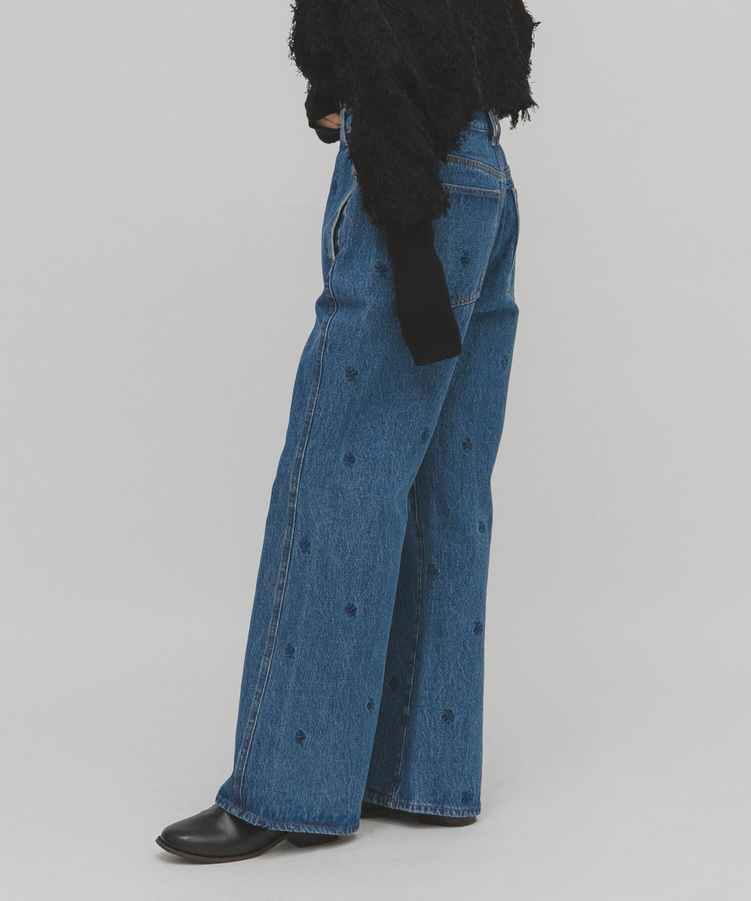  「シームポケットフレアデニム」|デニム|ライトインディゴブル