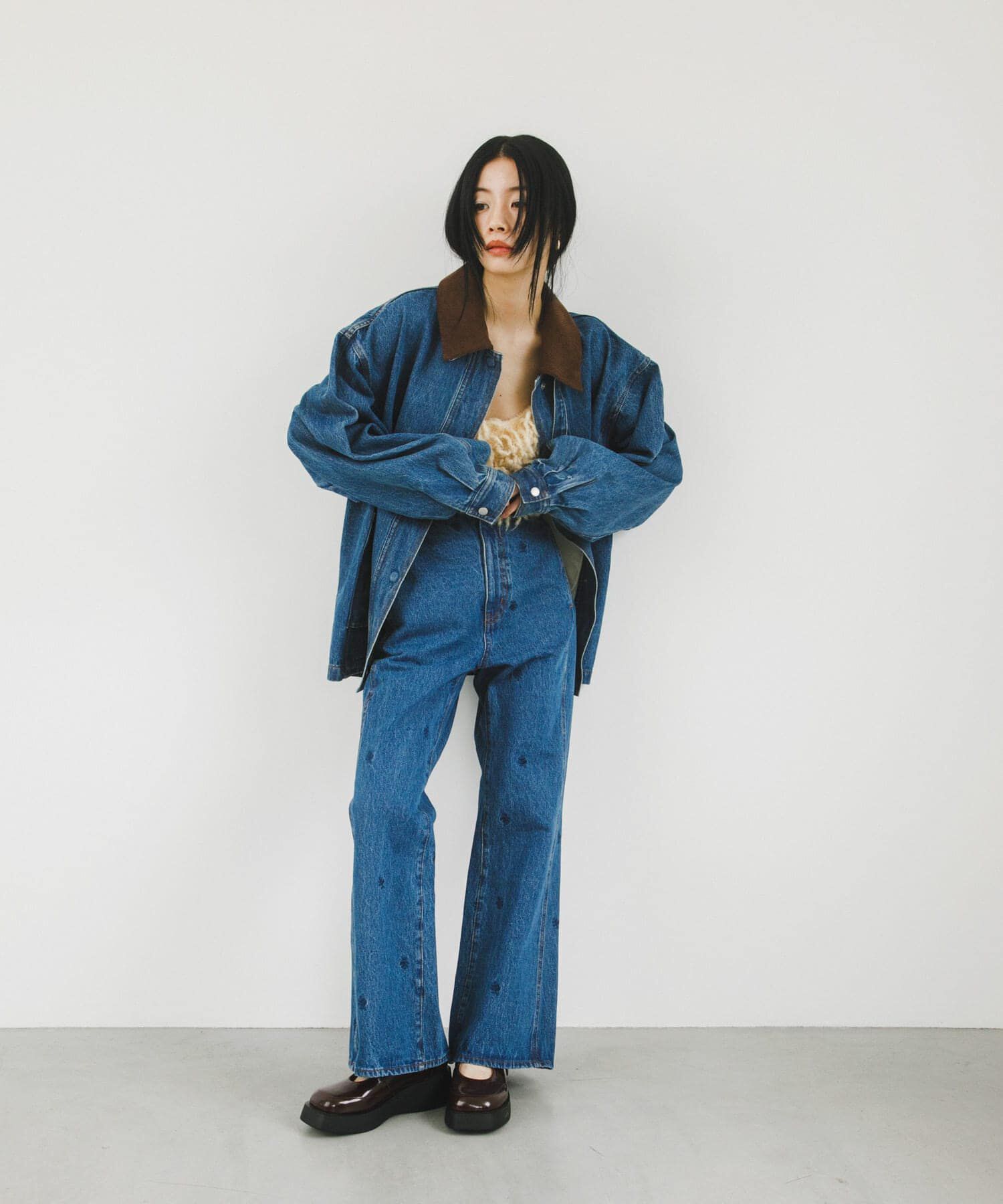  「シームポケットフレアデニム」|デニム|