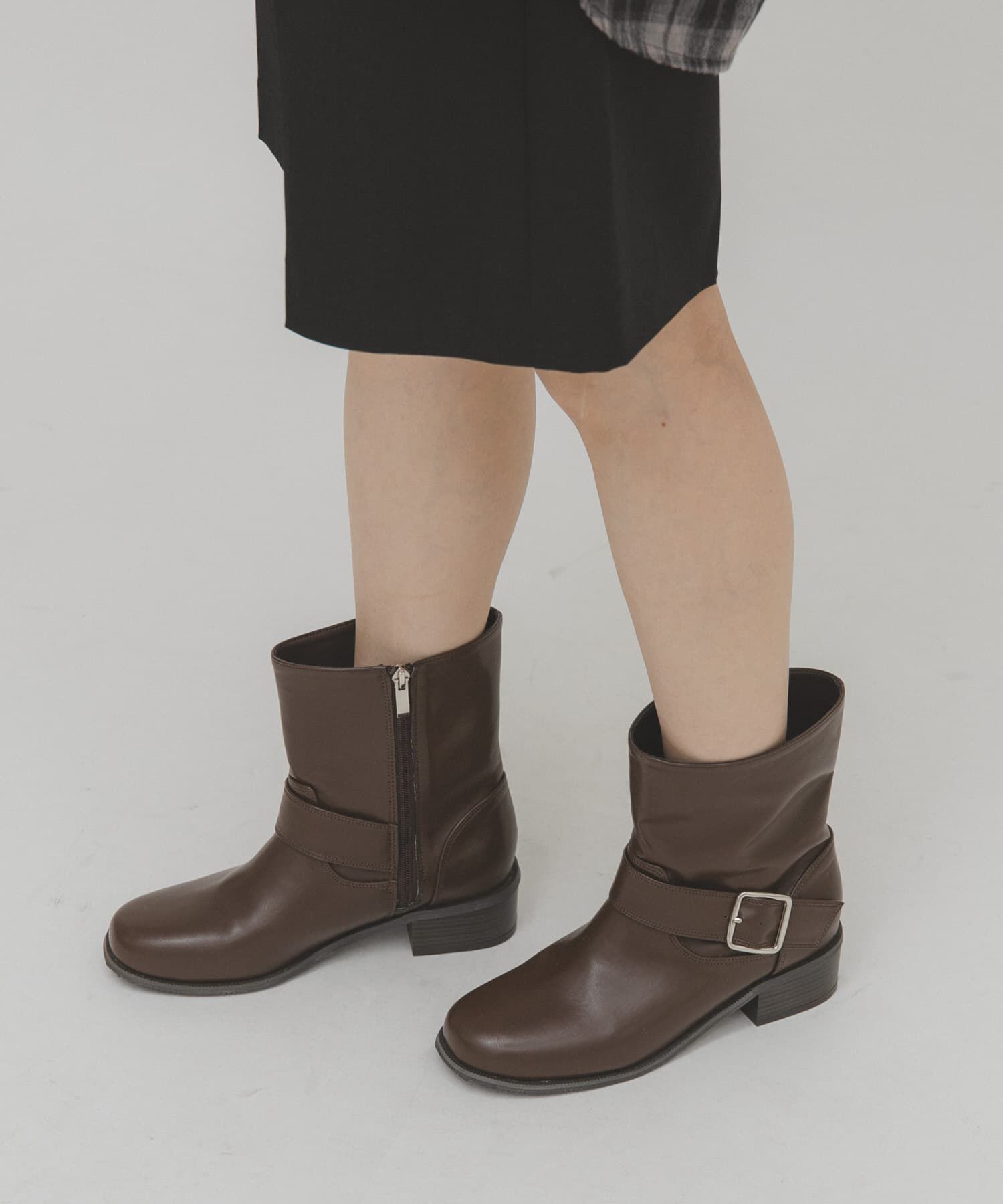  「エンジニアショートブーツ」|ショートブーツ|