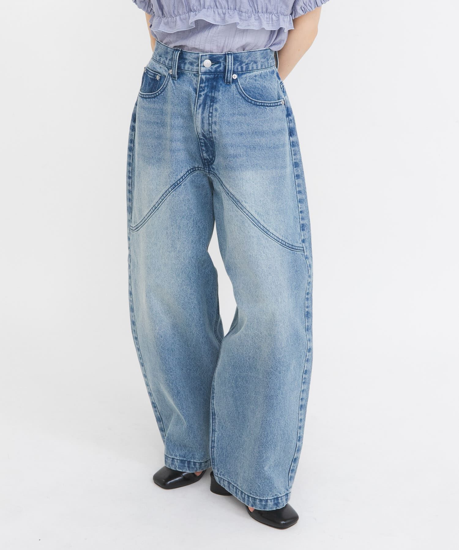  「シームデザインカーブデニム」|デニム|