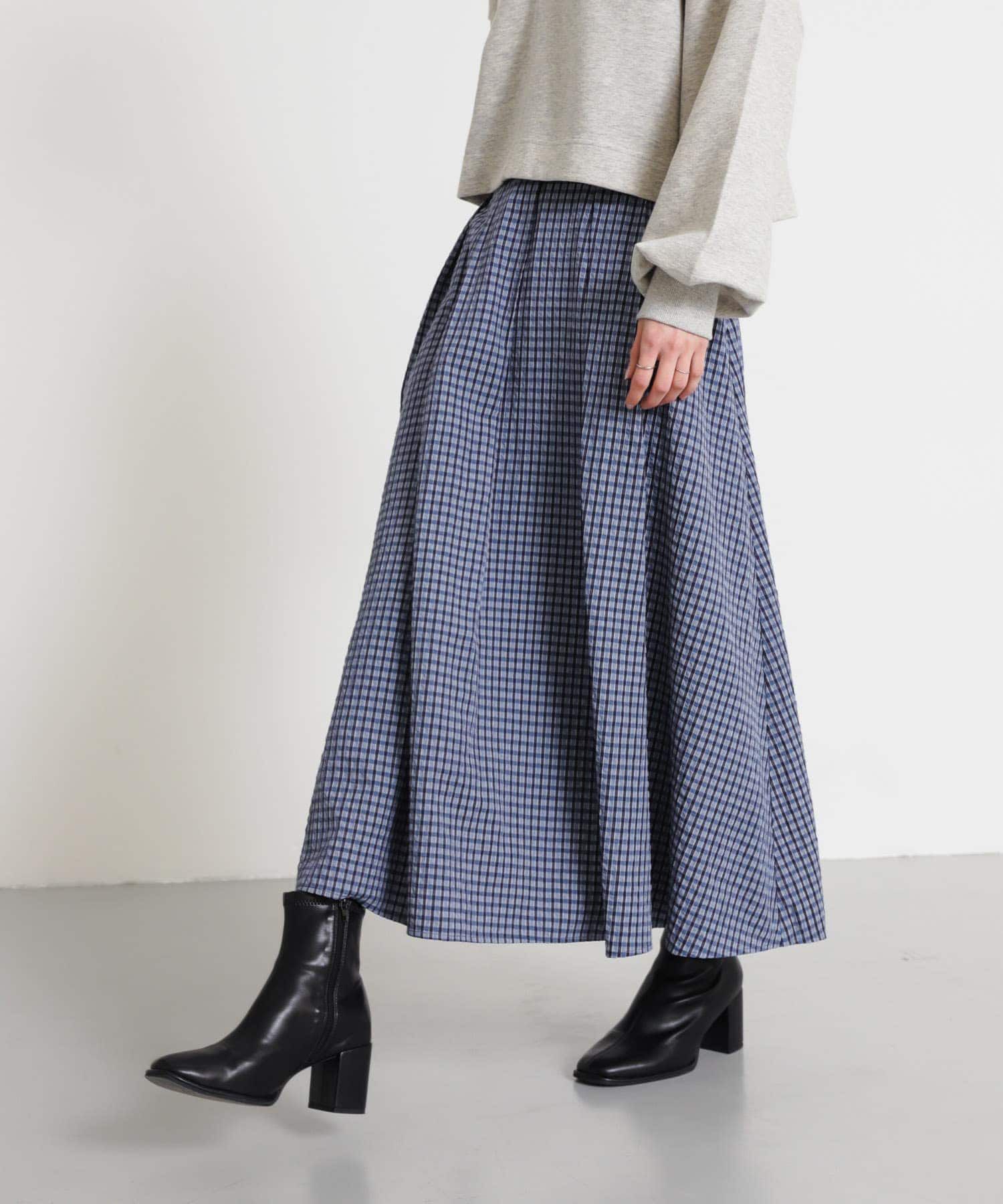 SENSE OF PLACE by URBAN RESEARCH「チェックボリュームスカート」|スカート|