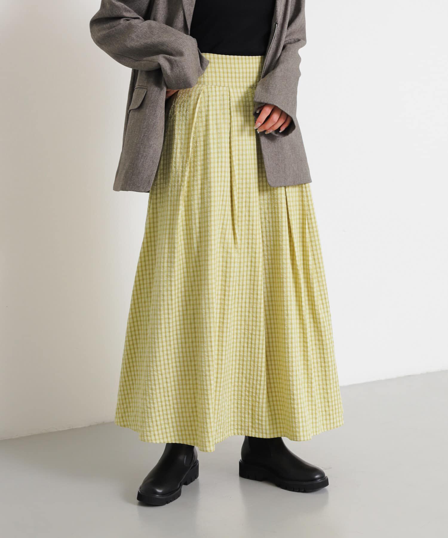 SENSE OF PLACE by URBAN RESEARCH「チェックボリュームスカート」|スカート|