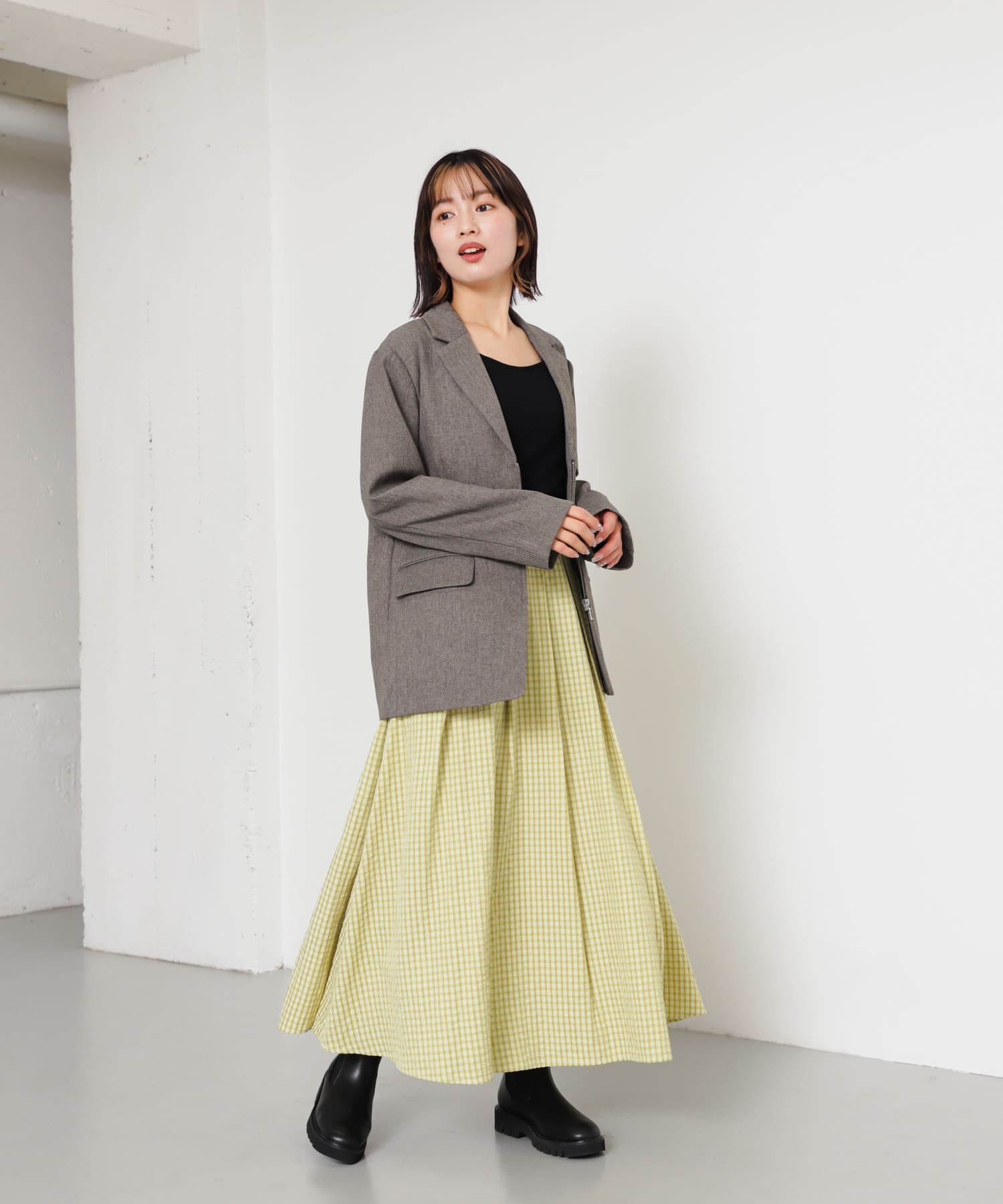 SENSE OF PLACE by URBAN RESEARCH「チェックボリュームスカート」|スカート|